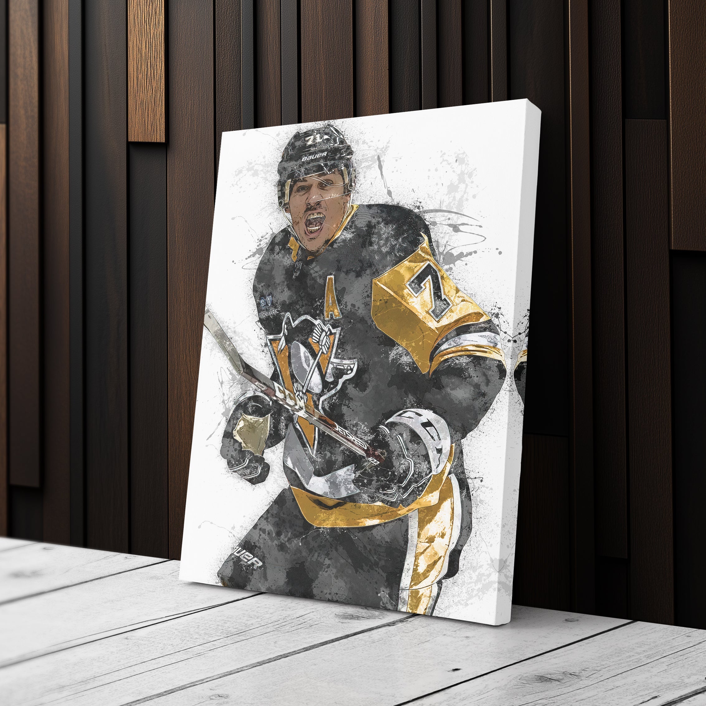 Evgeni Malkin Wall Art - Pittsburgh Penguins NHL Legend Canvas Print