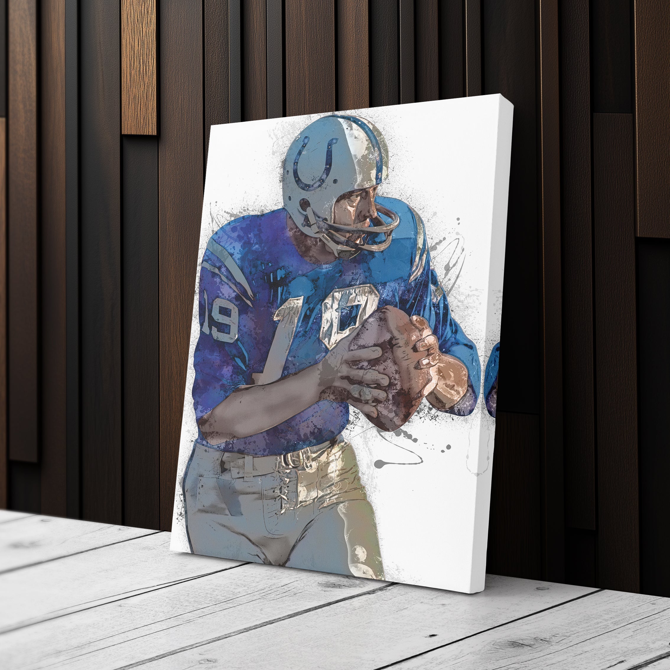 Johnny Unitas Canvas Art – Baltimore Colts Wall Decor