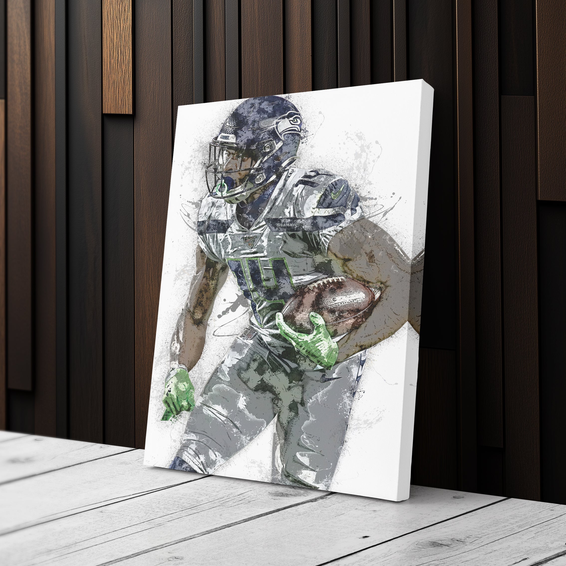 DK Metcalf Canvas Art – Seattle Seahawks Wall Decor