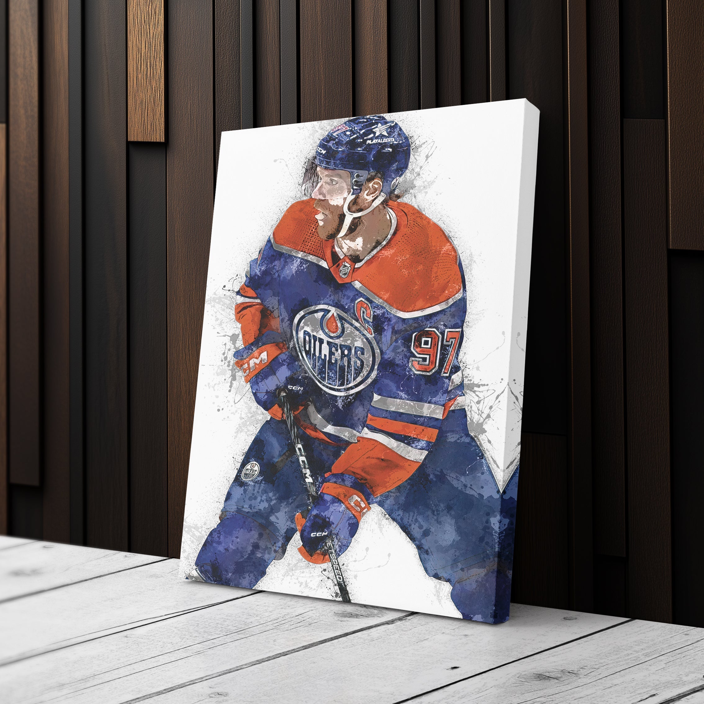 Connor McDavid Canvas Art – Edmonton Oilers Wall Decor
