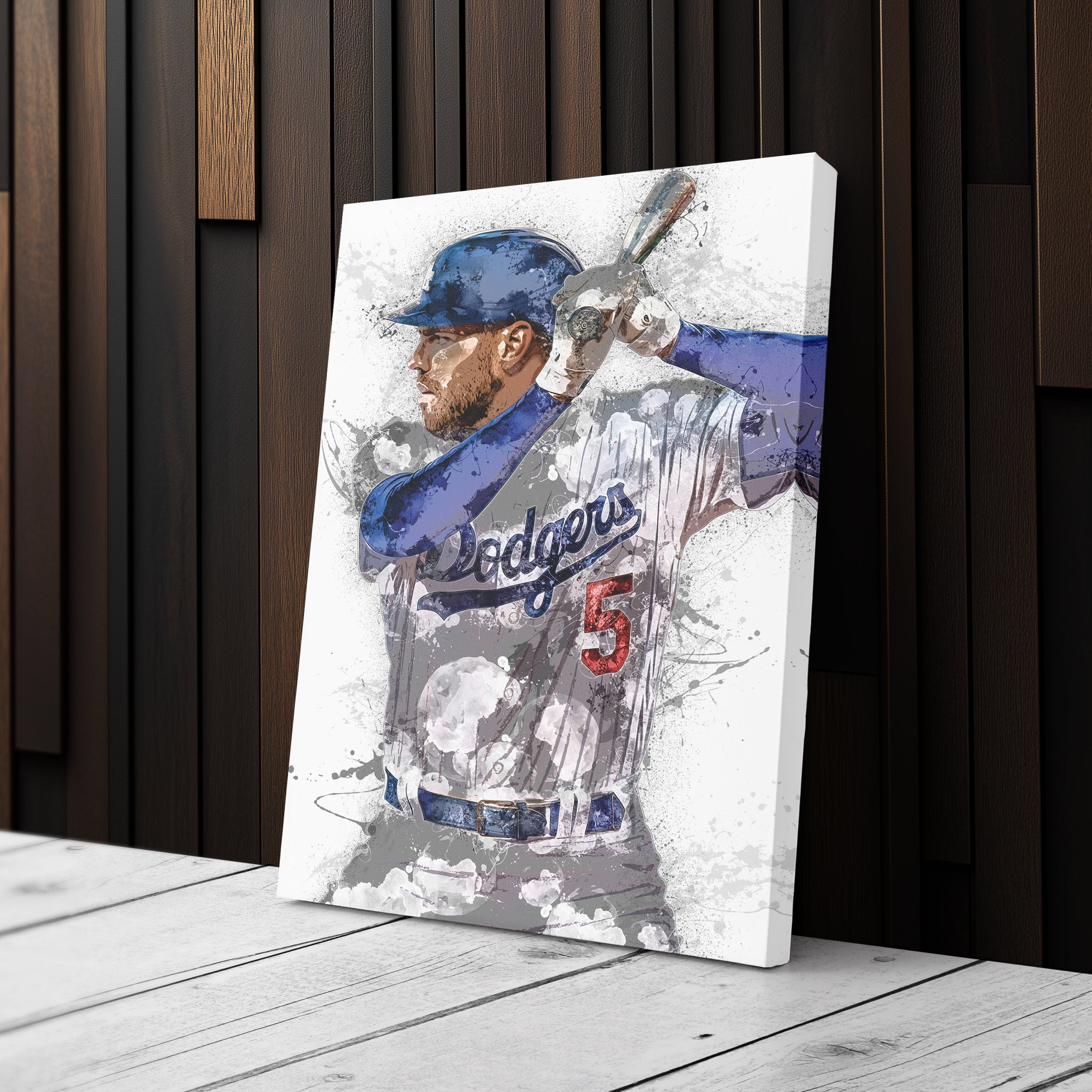 Freddie Freeman Canvas Art – Los Angeles Dodgers Wall Decor