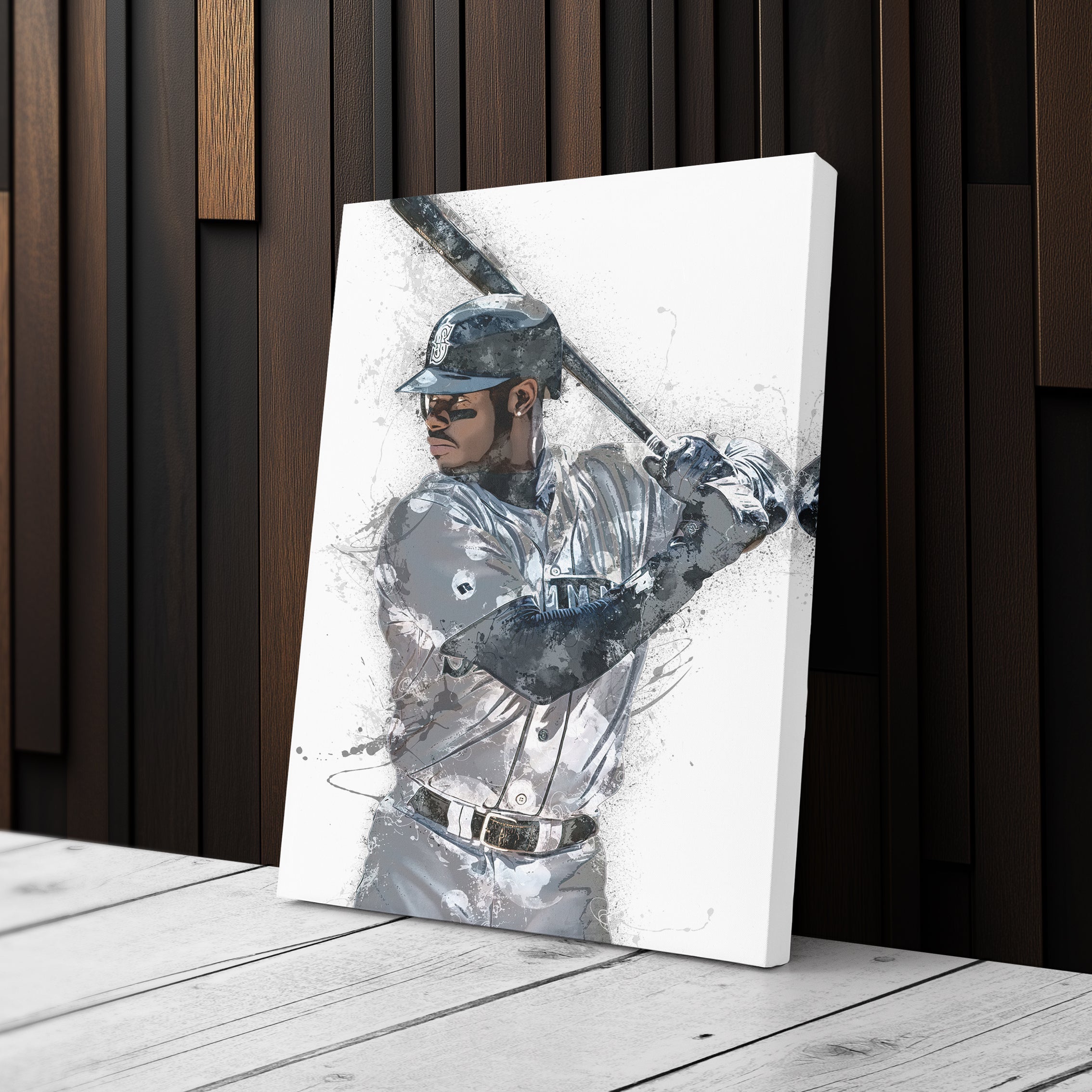 Ken Griffey Jr. Canvas Art – Seattle Mariners Wall Decor