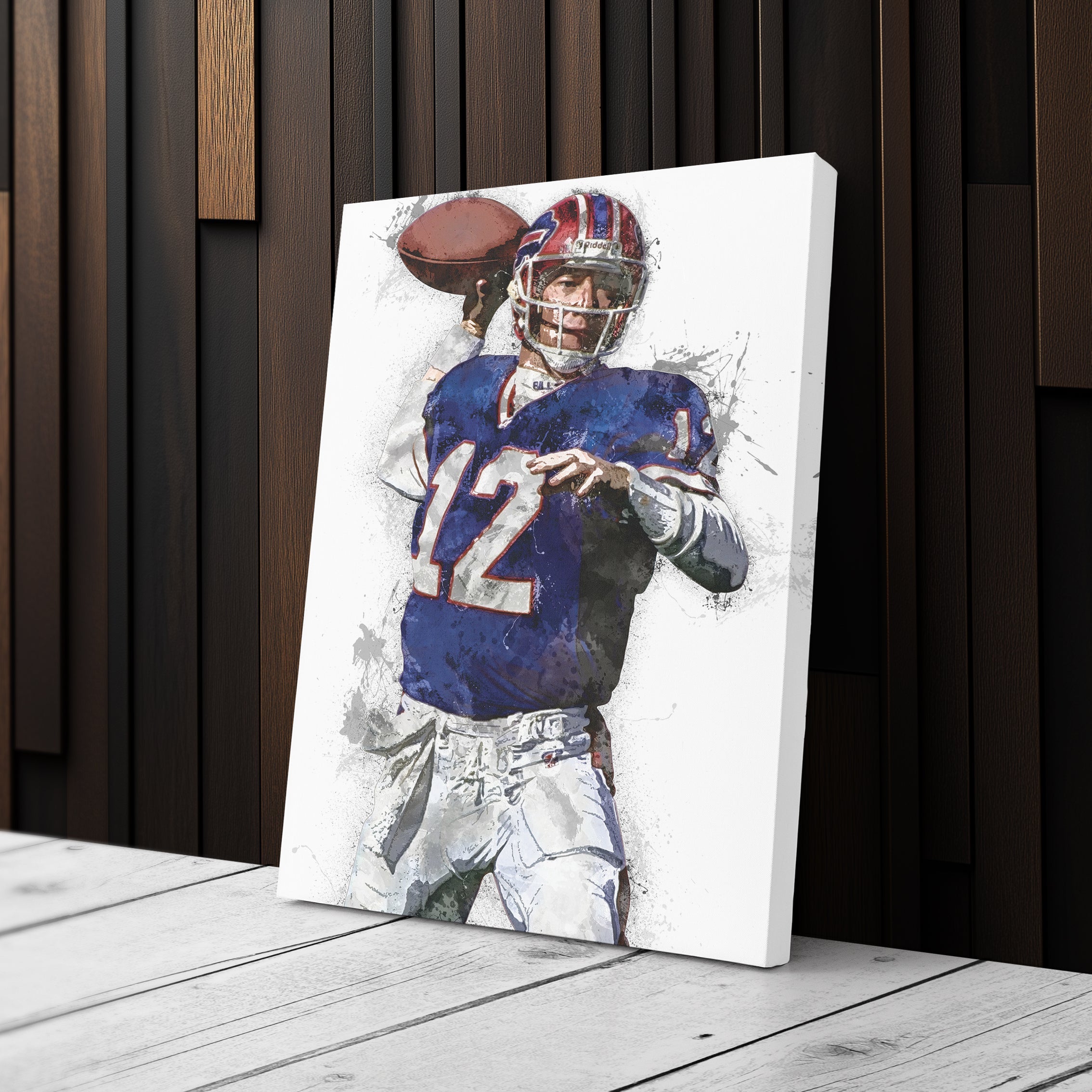 Jim Kelly Canvas Art – Buffalo Bills Wall Decor