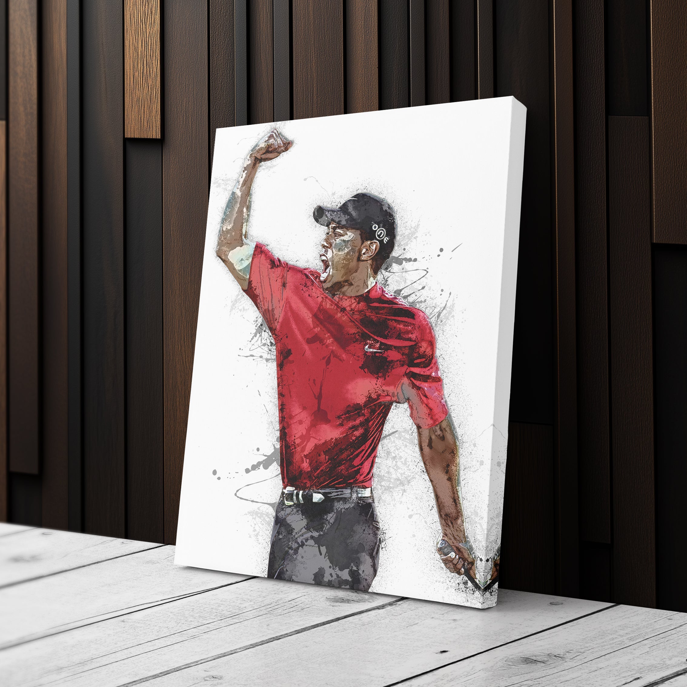 Tiger Woods Canvas Art – Masters Celebration Wall Decor
