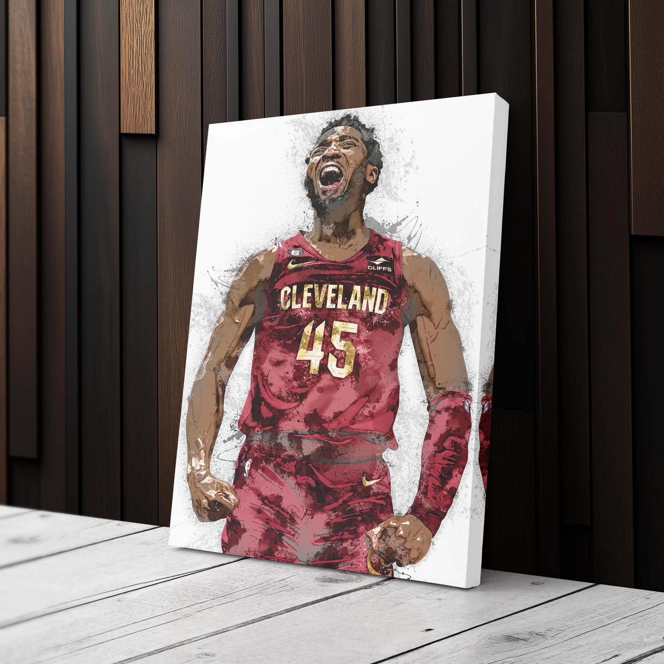 Donovan Mitchell Canvas Art – Cleveland Cavaliers Wall Decor