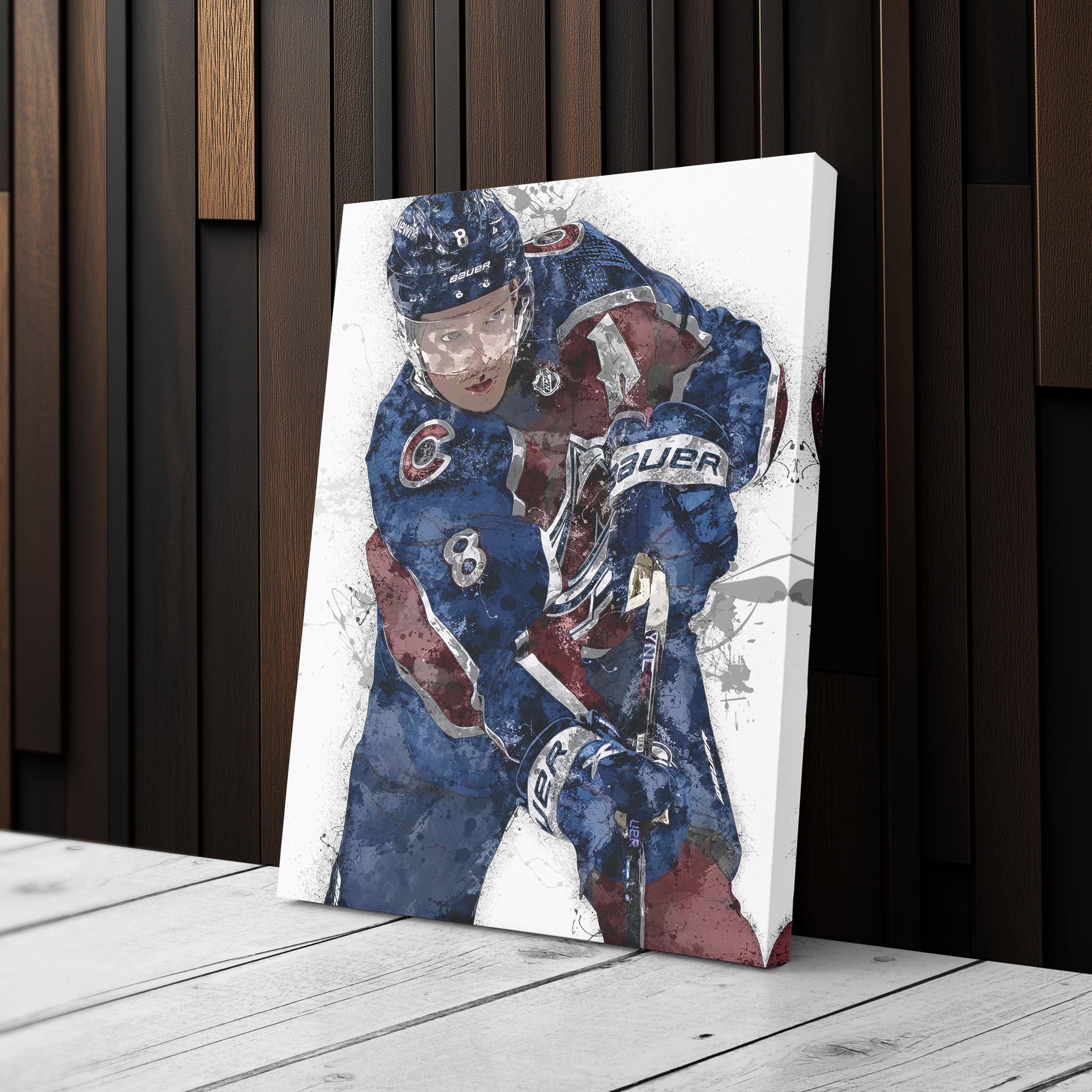 Cale Makar Canvas Art – Colorado Avalanche Wall Decor