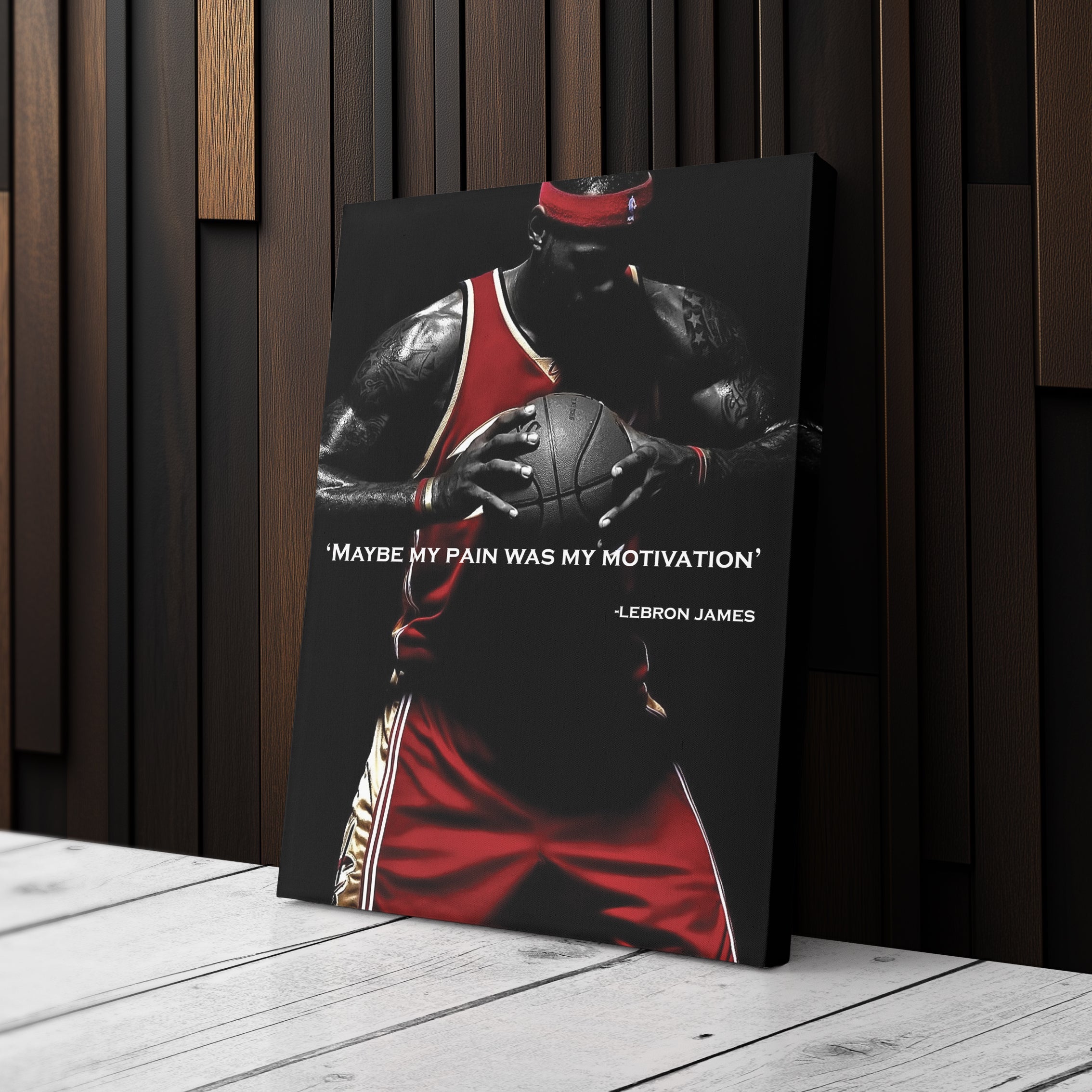 LeBron James Canvas Print – Cleveland Cavaliers Basketball Quote Wall Art Decor