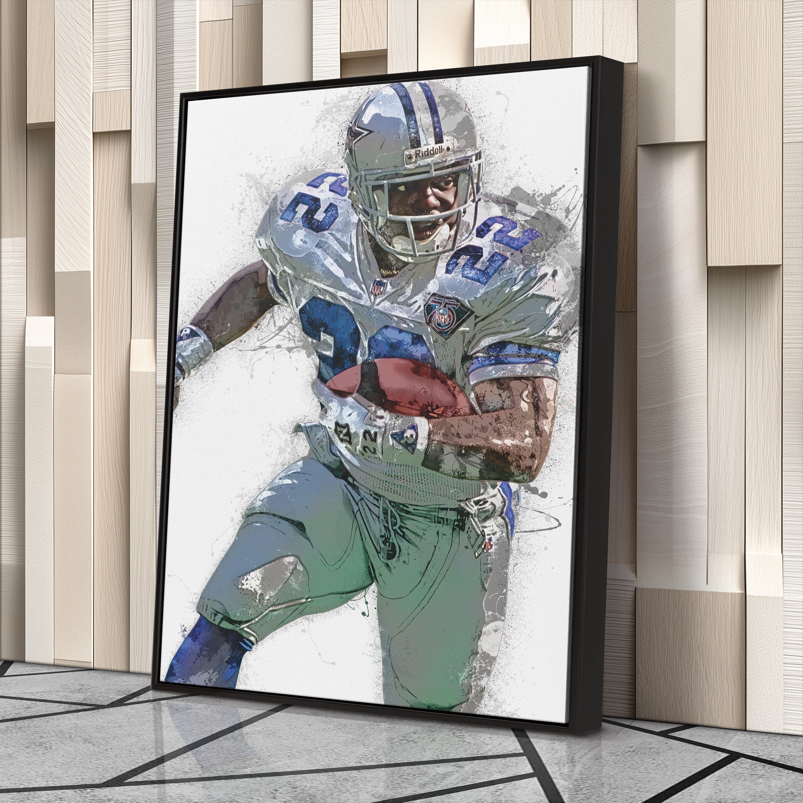 Emmitt Smith Canvas Art – Dallas Cowboys Wall Decor