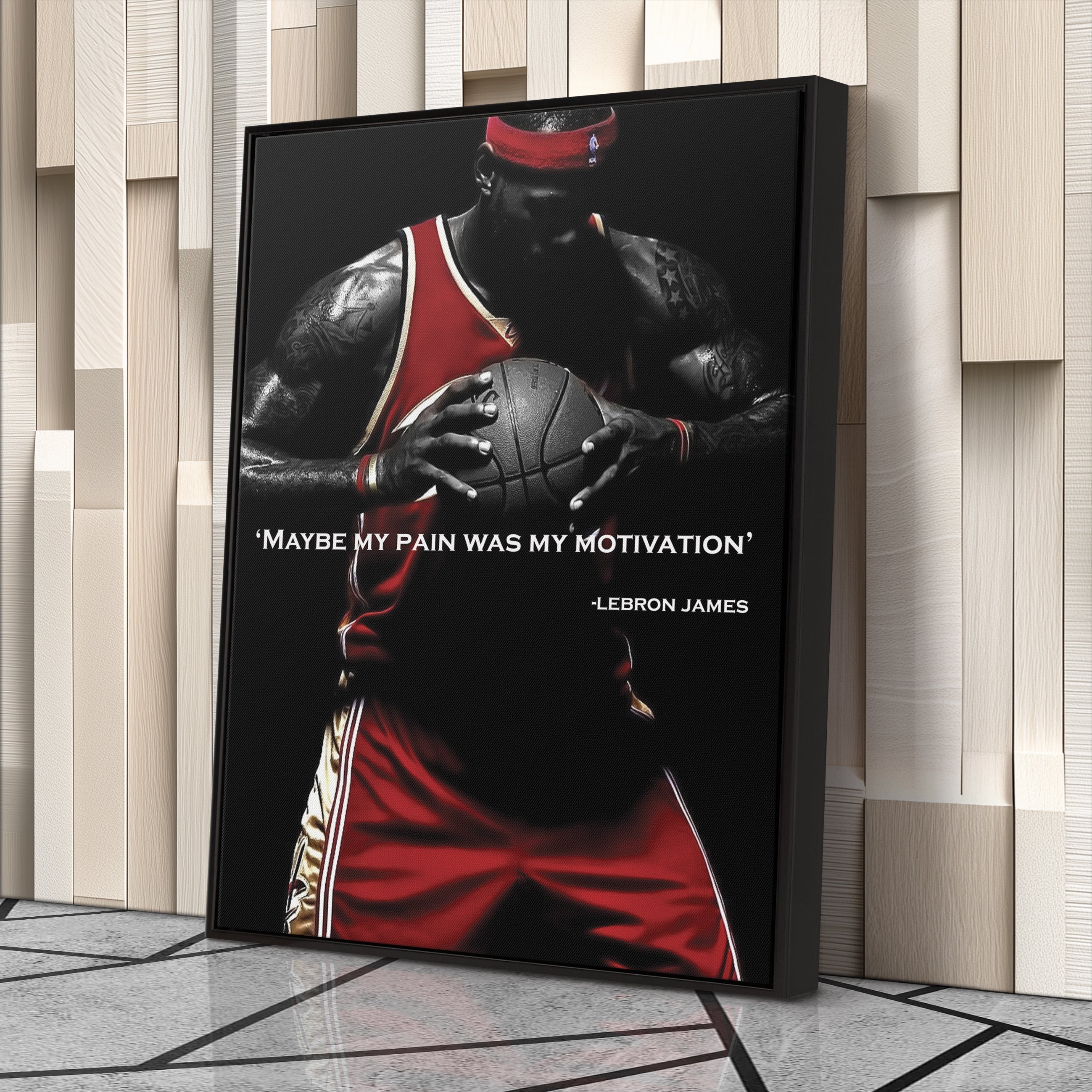 LeBron James Canvas Print – Cleveland Cavaliers Basketball Quote Wall Art Decor