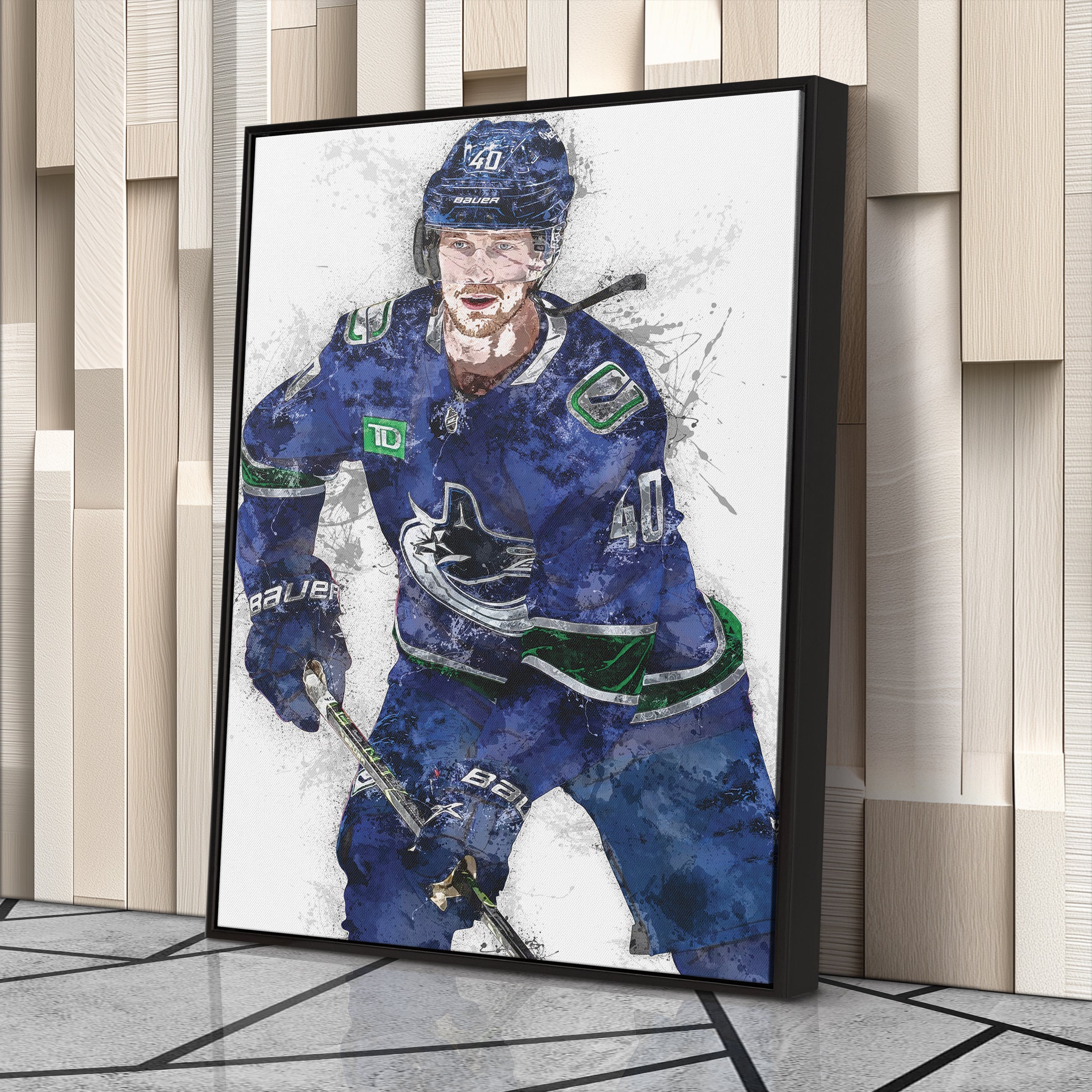 Elias Pettersson Canvas Art – Vancouver Canucks Wall Decor