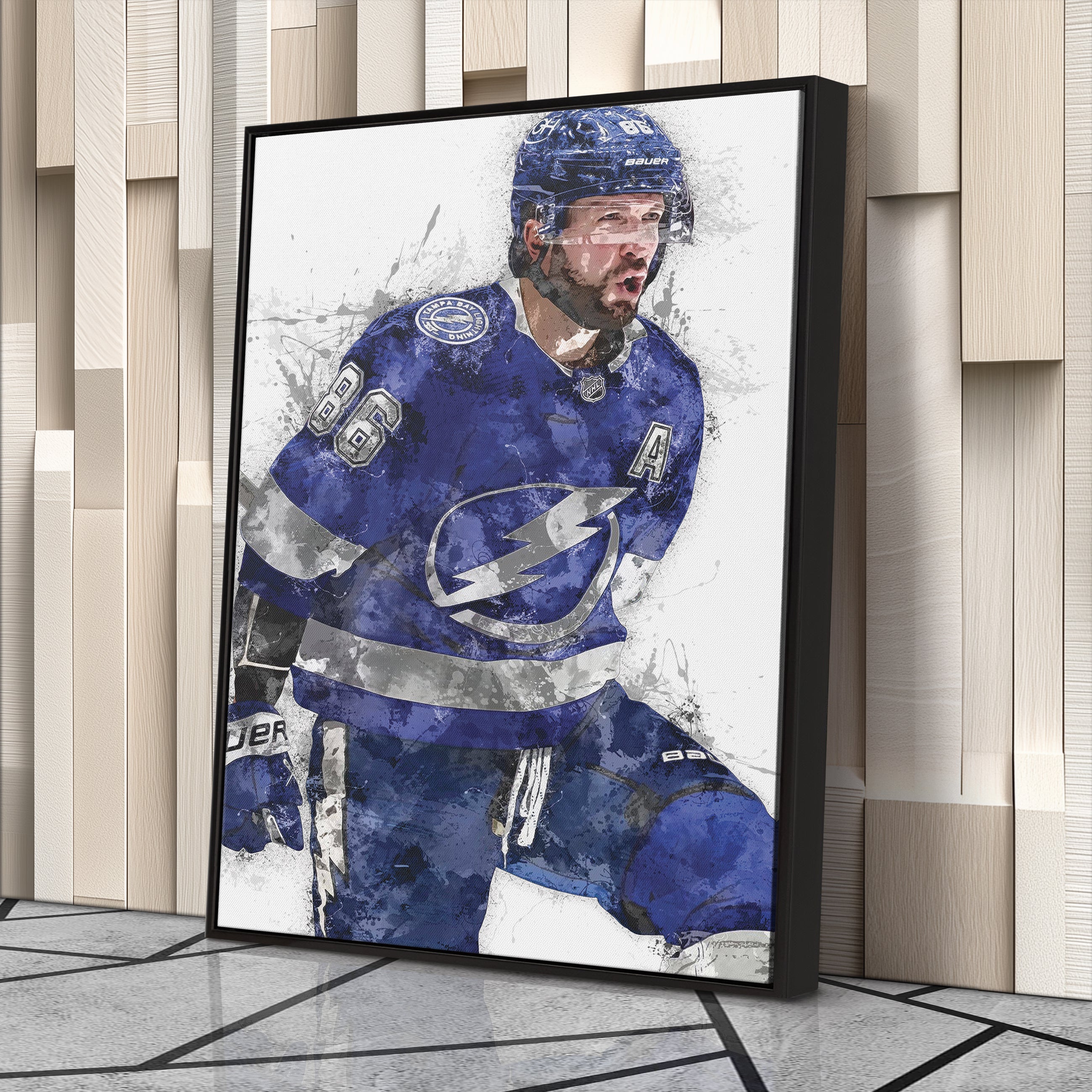 Nikita Kucherov Canvas Art – Tampa Bay Lightning Wall Decor