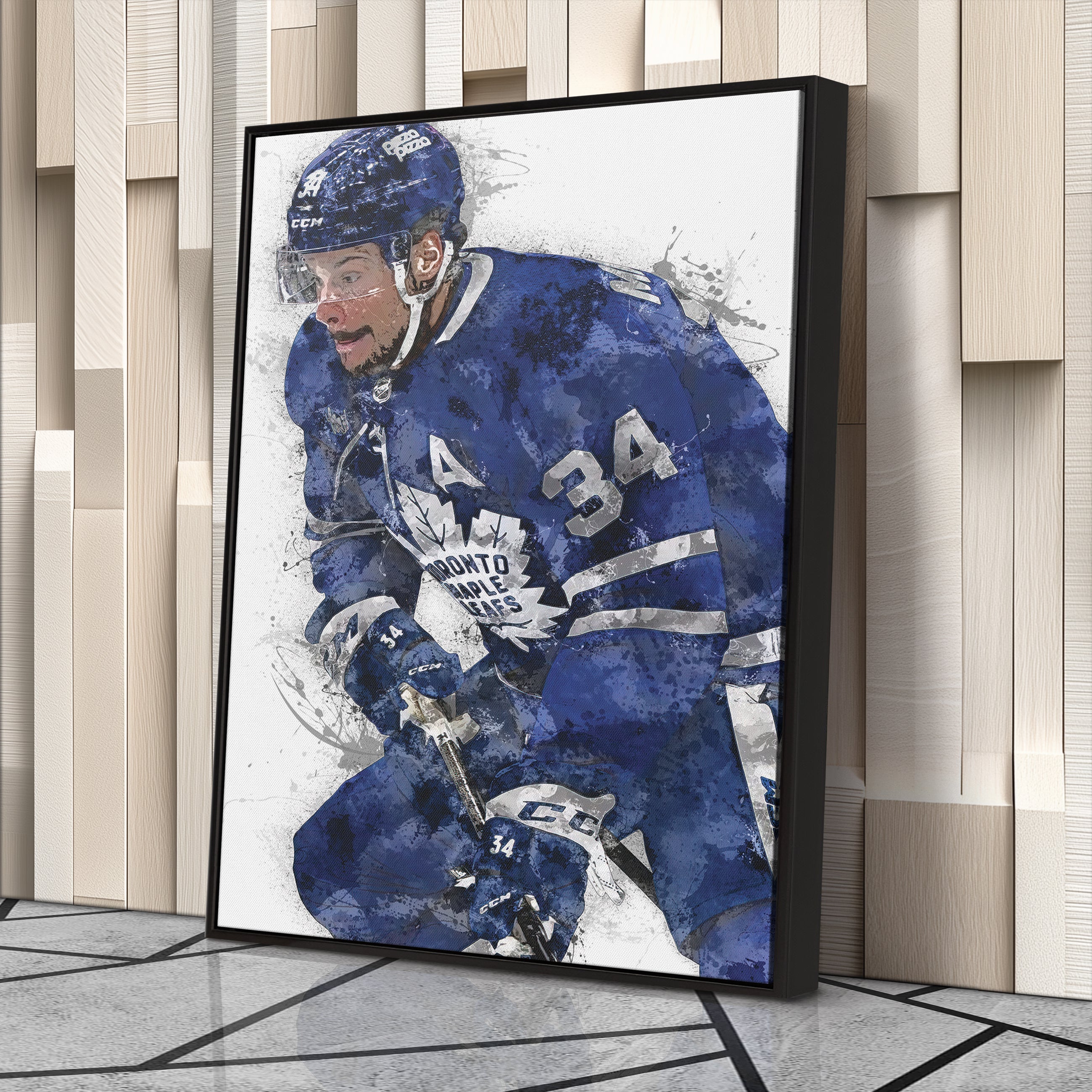 Auston Matthews Canvas Art – Toronto Maple Leafs Wall Decor