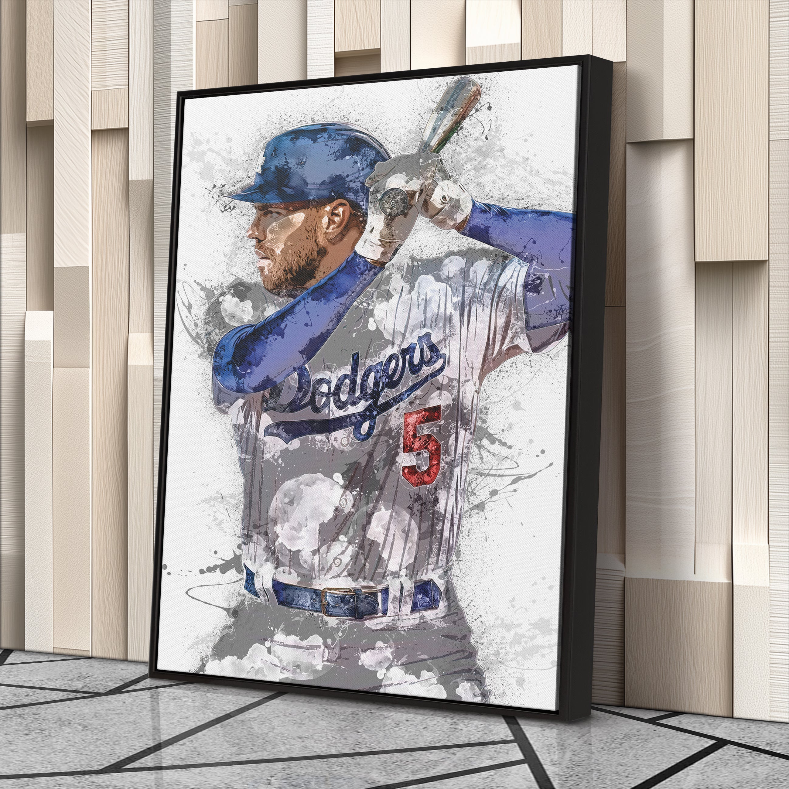 Freddie Freeman Canvas Art – Los Angeles Dodgers Wall Decor