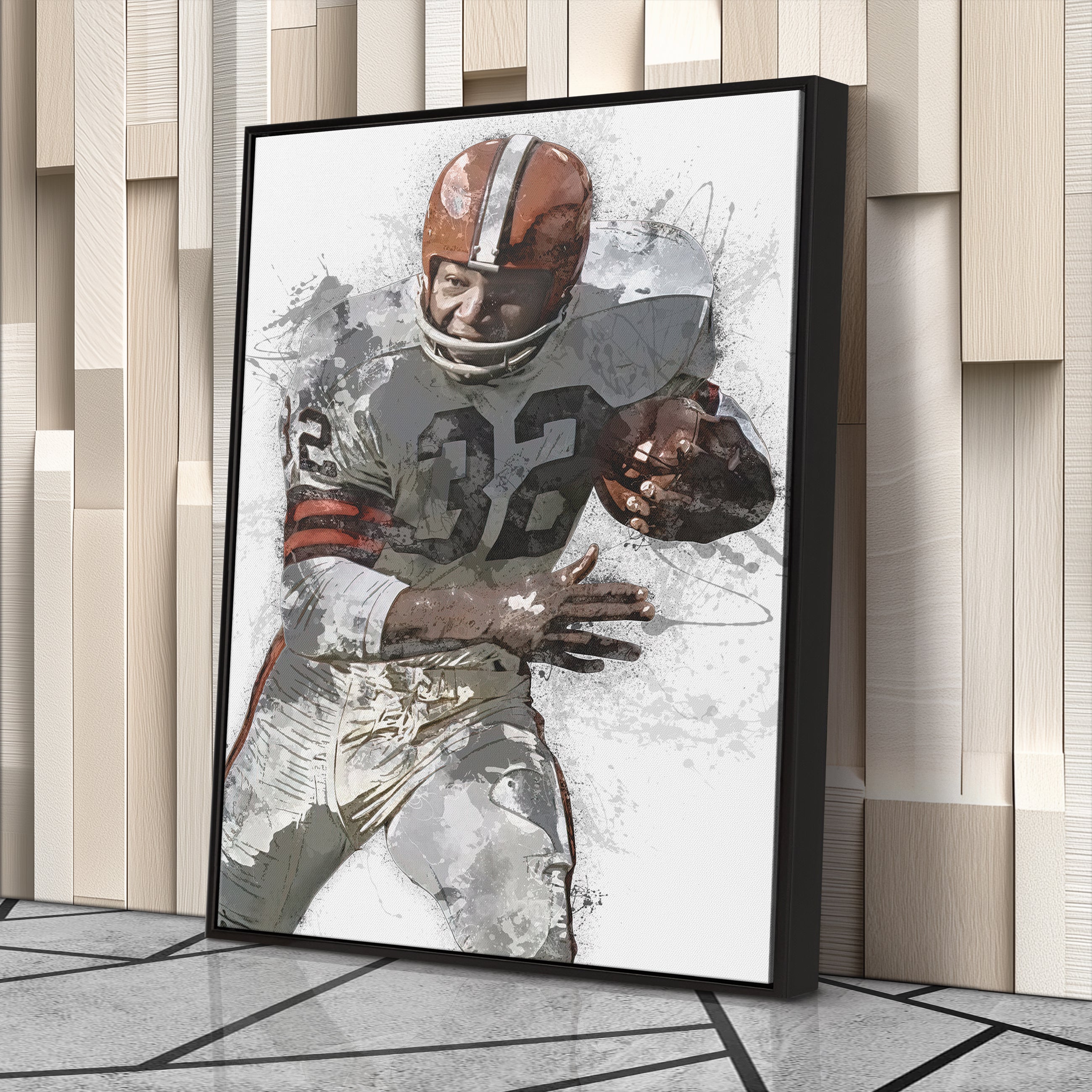Jim Brown Canvas Art – Cleveland Browns Wall Decor