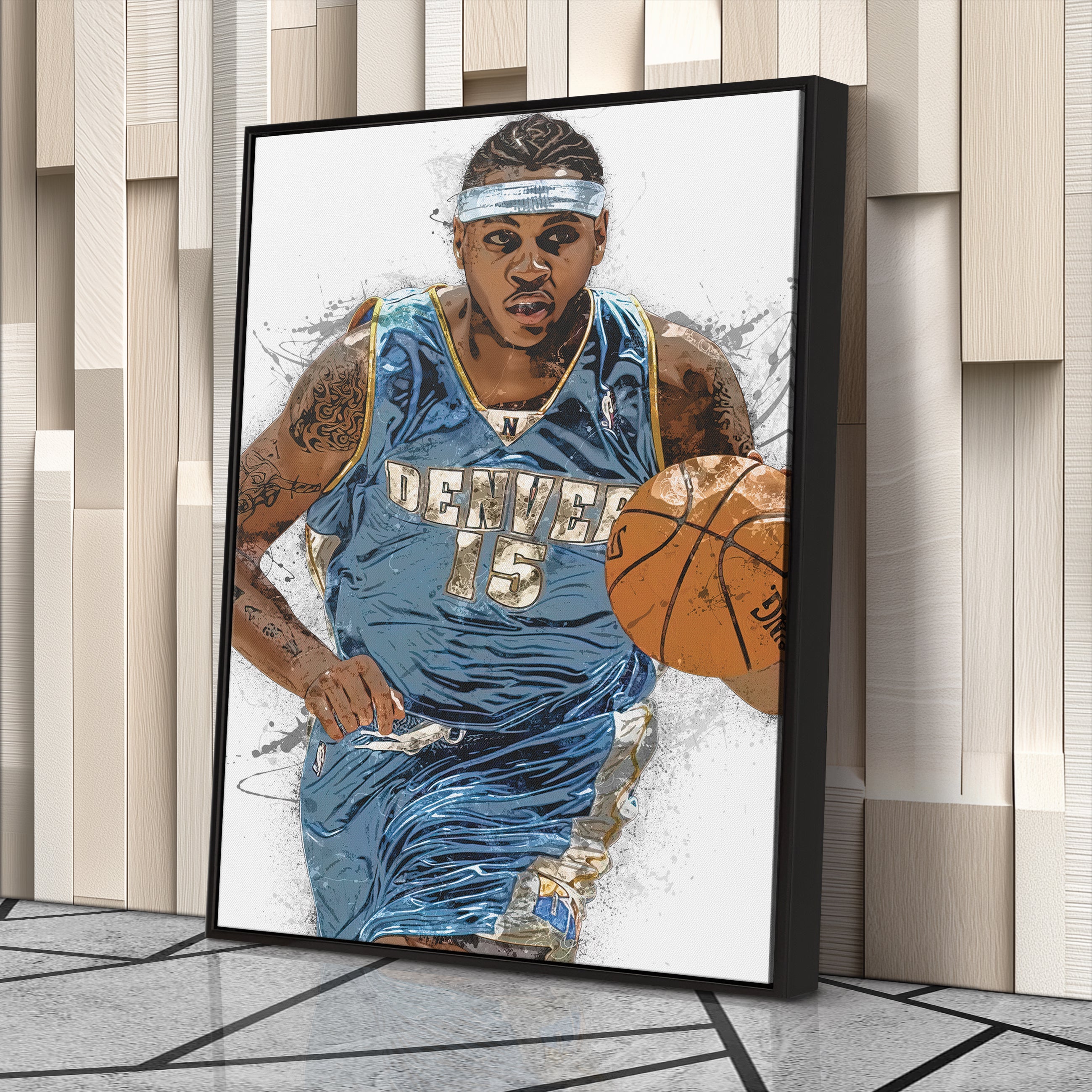 Carmelo Anthony Canvas Art – Denver Nuggets Wall Decor