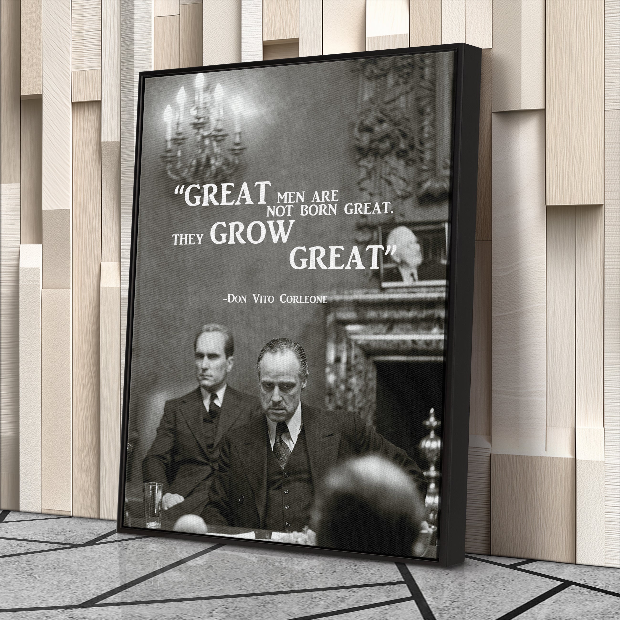 The Godfather Quote Canvas Art – Vito Corleone Decor