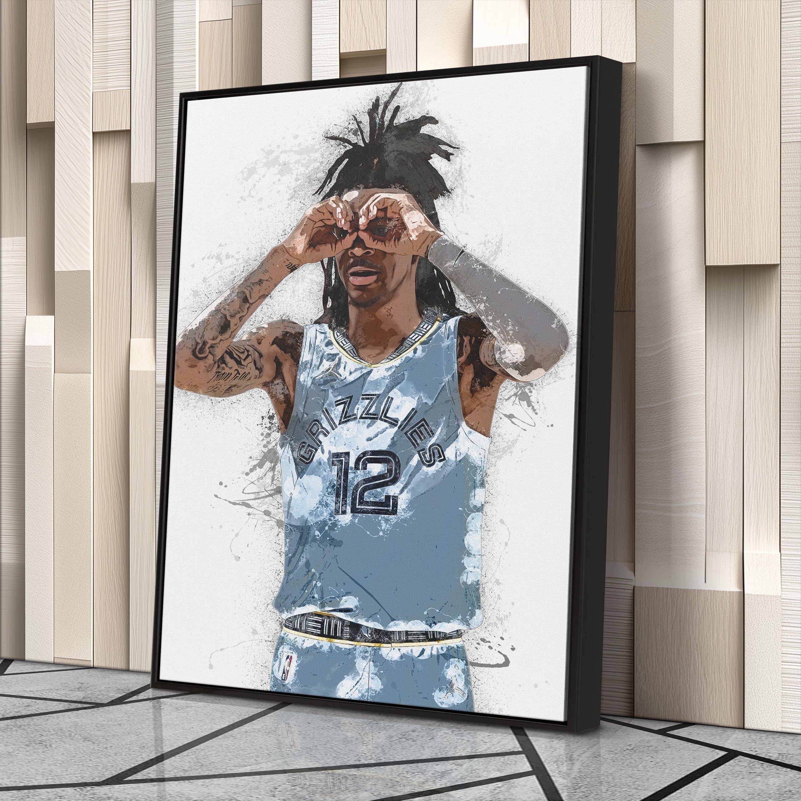Ja Morant Canvas Art – Memphis Grizzlies Wall Decor