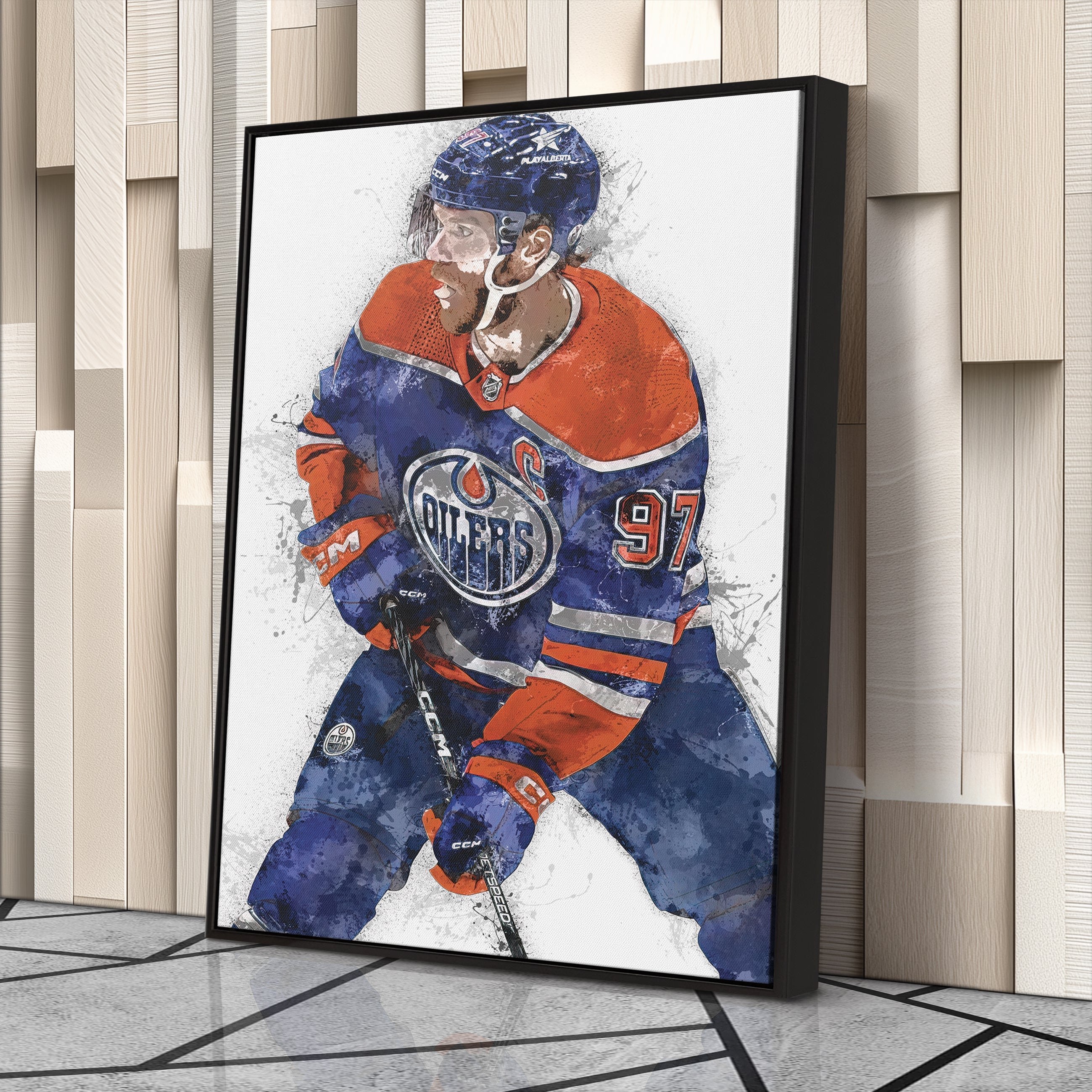 Connor McDavid Canvas Art – Edmonton Oilers Wall Decor