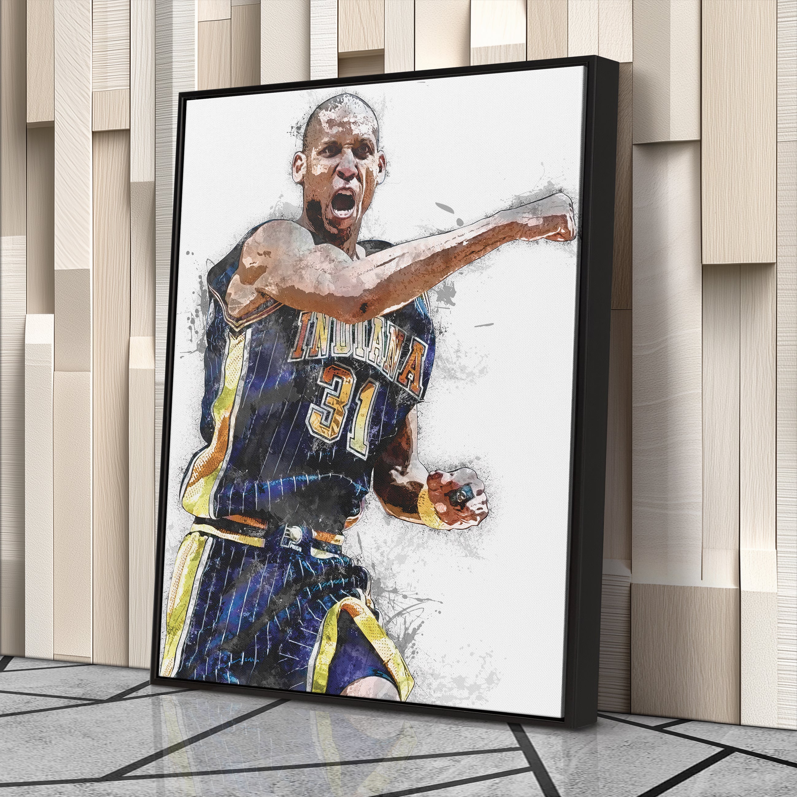 Reggie Miller Canvas Art – Indiana Pacers Wall Decor