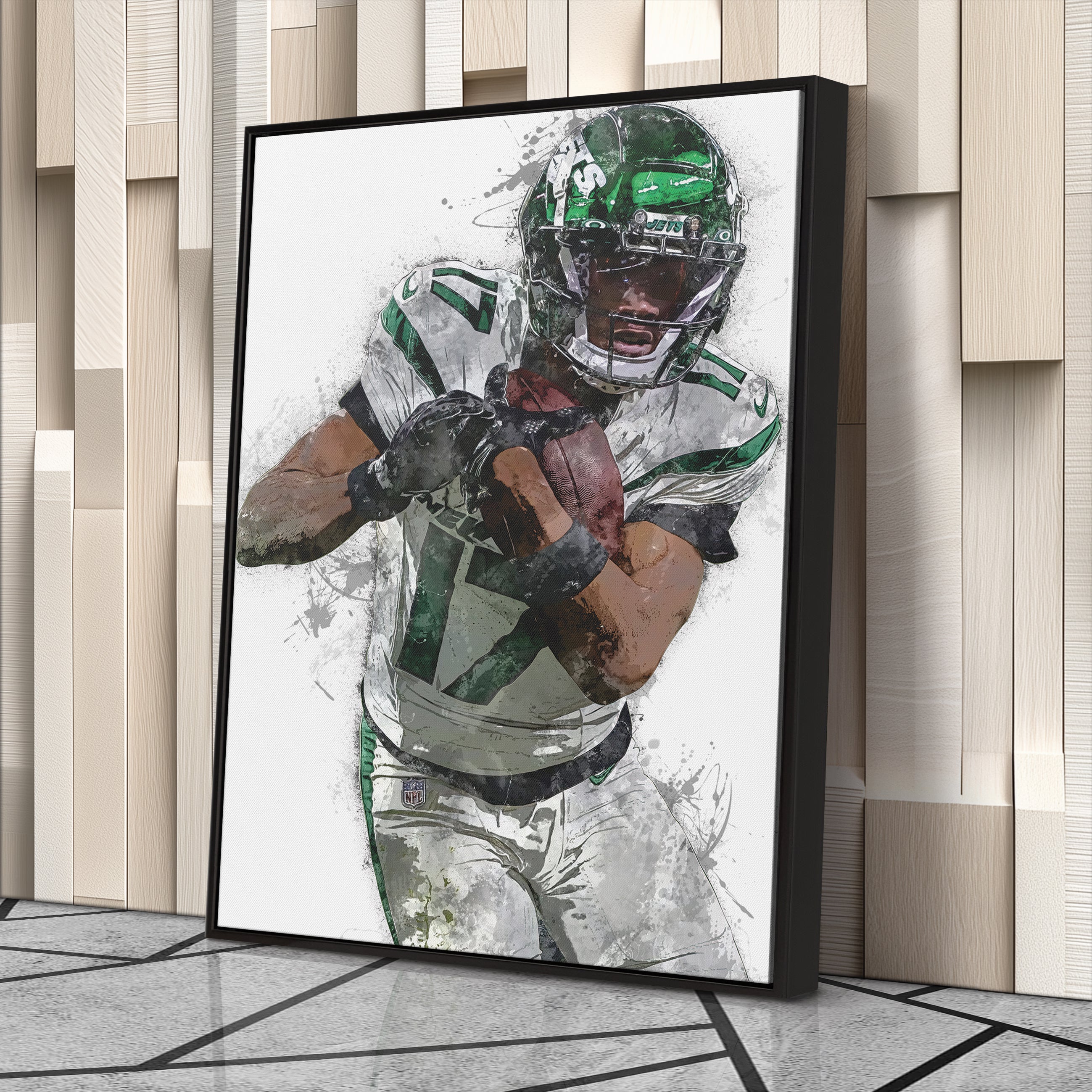 Garrett Wilson Canvas Art – New York Jets Wall Decor