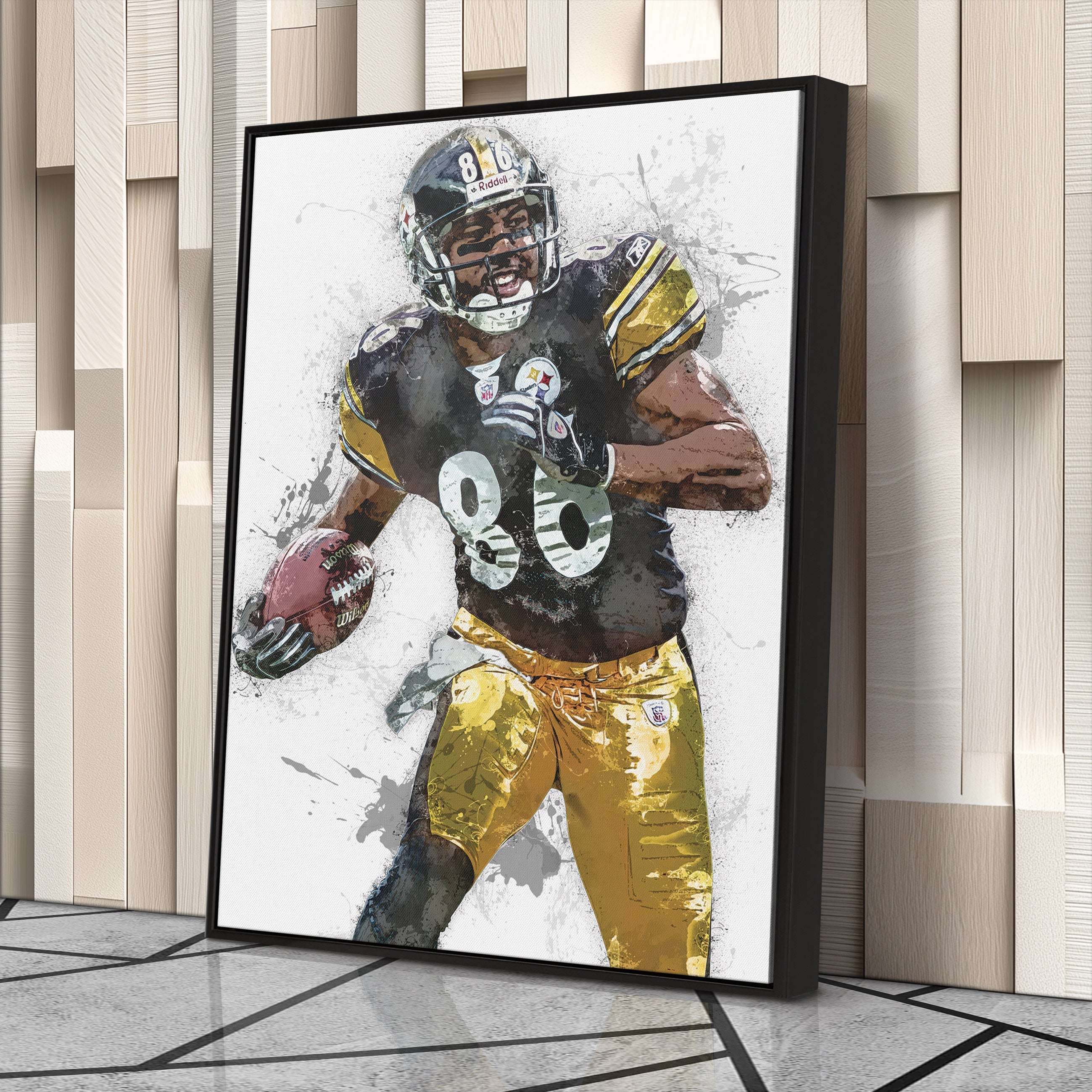 Hines Ward Canvas Art – Pittsburgh Steelers Wall Decor