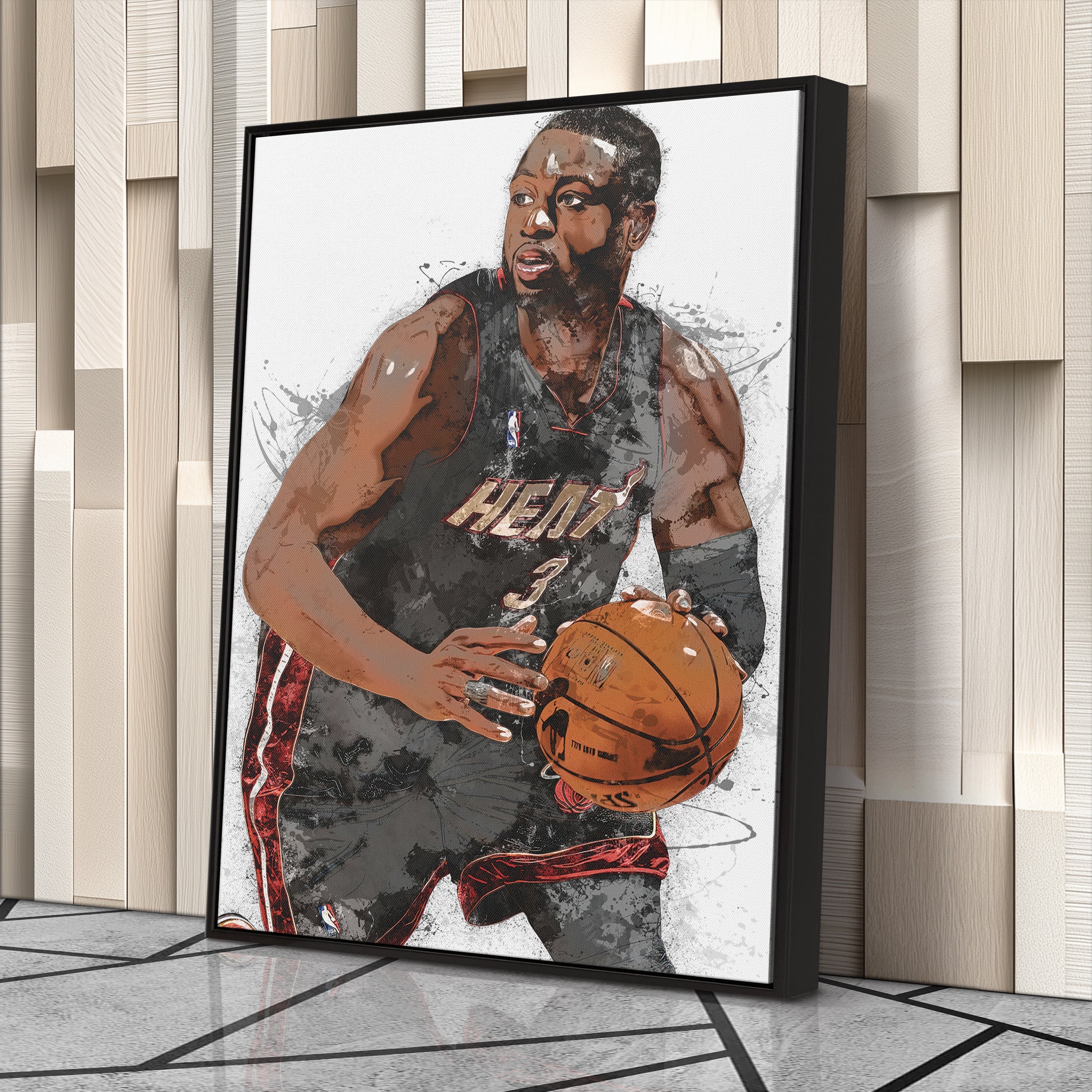 Dwyane Wade Canvas Art – Miami Heat Wall Decor