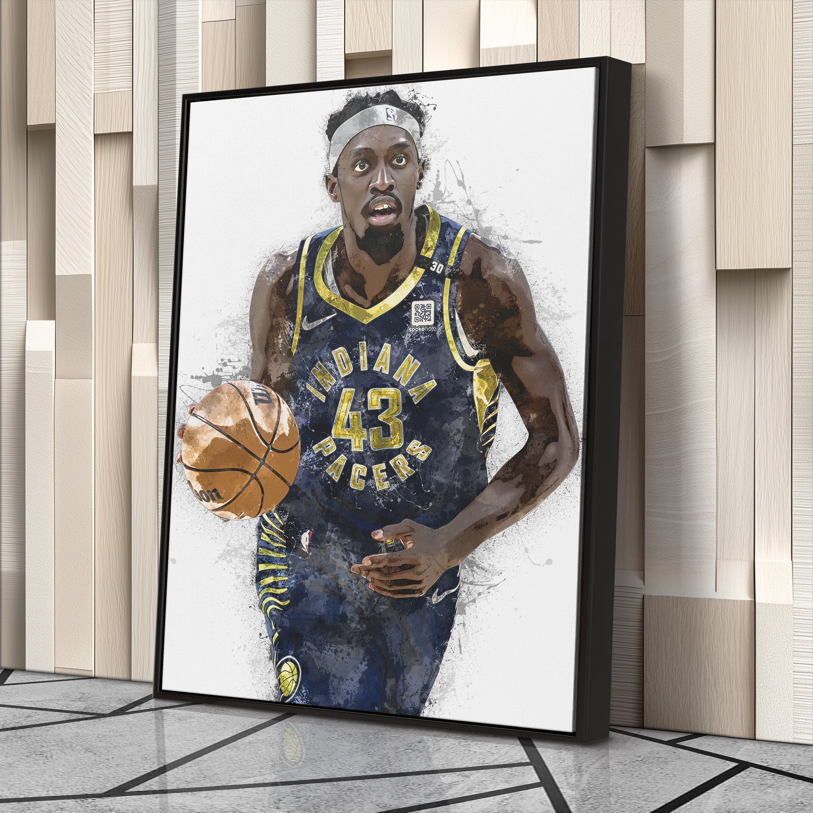 Pascal Siakam Canvas Art – Indiana Pacers Wall Decor
