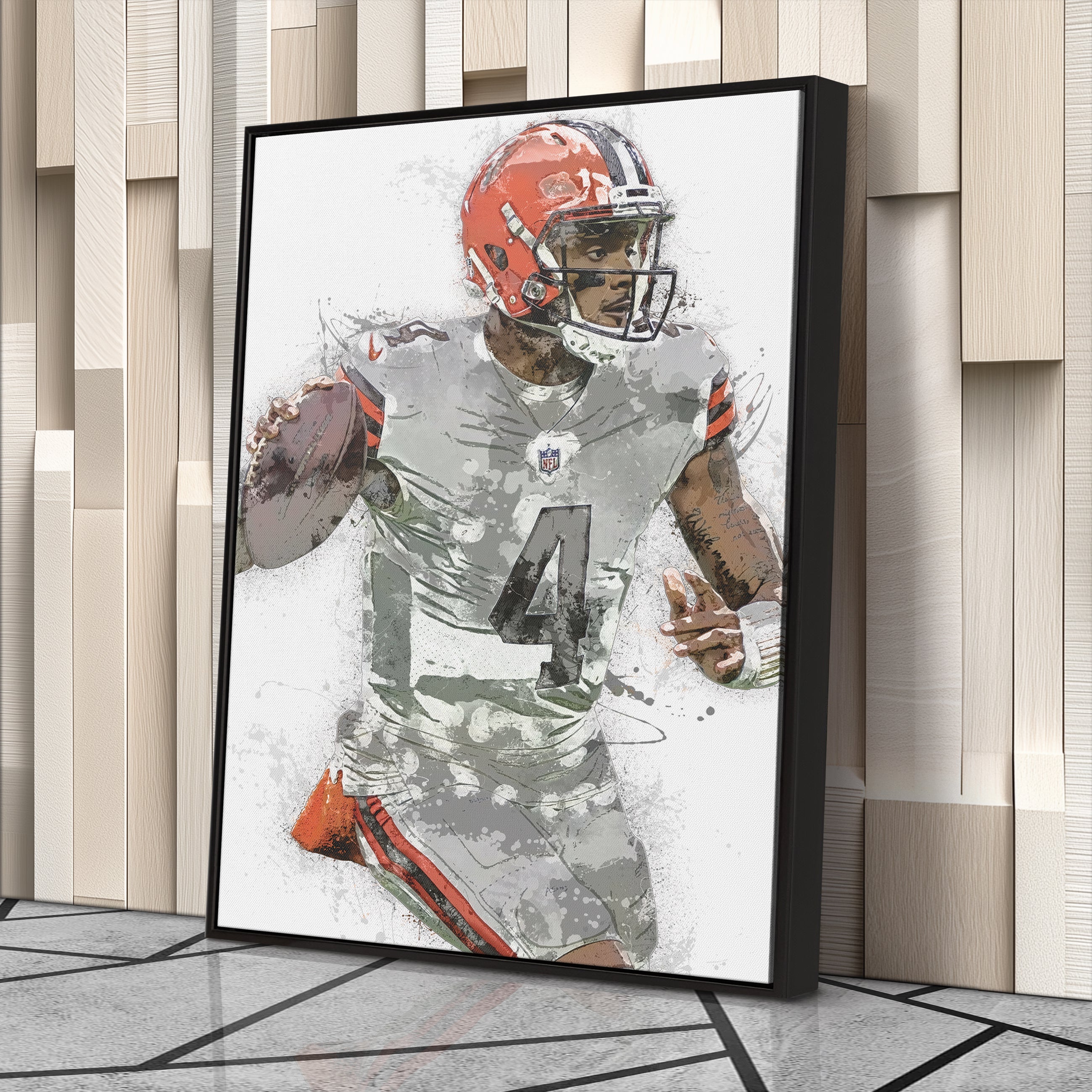 Deshaun Watson Canvas Art – Cleveland Browns Wall Decor