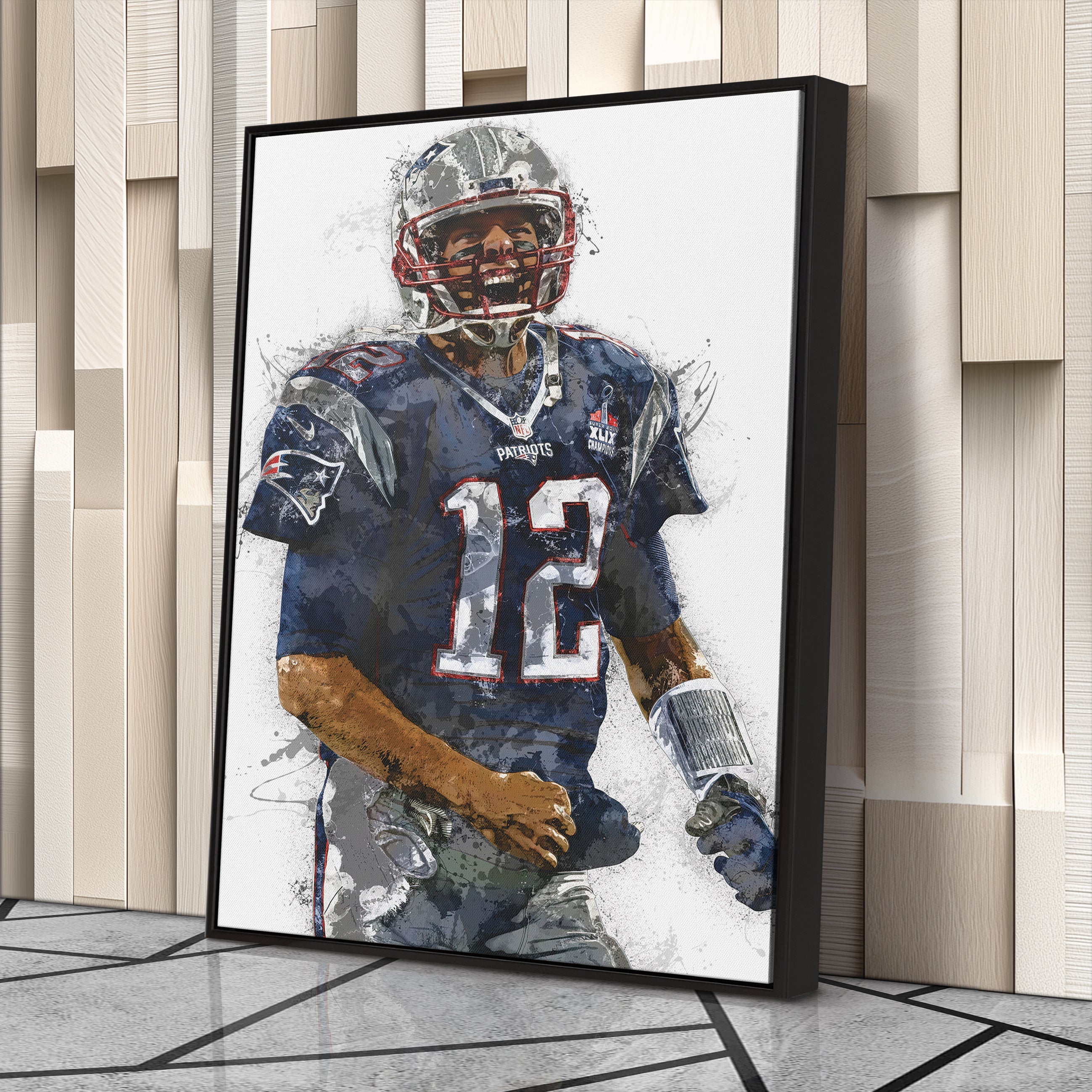 Tom Brady Canvas Art – New England Patriots Wall Decor