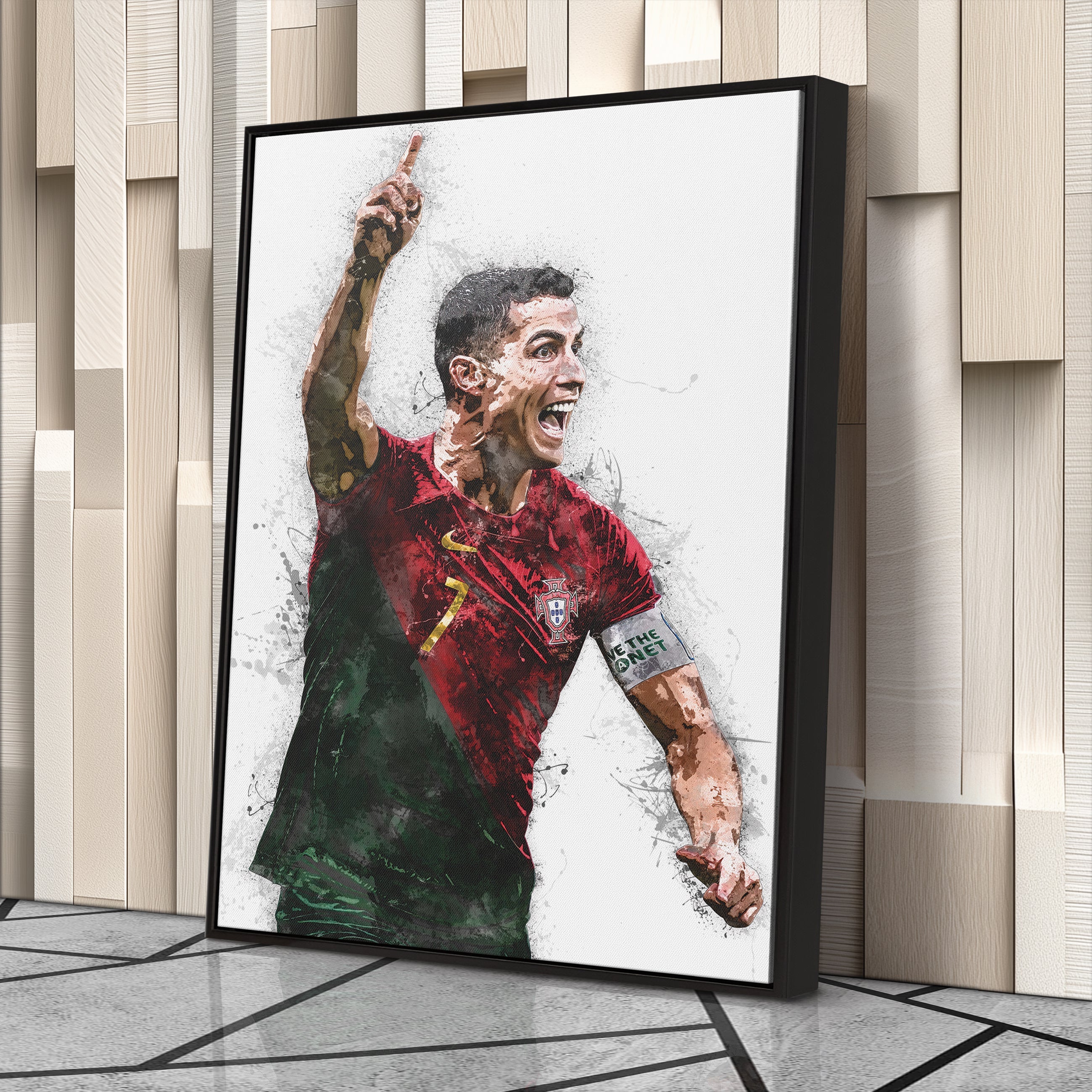 Cristiano Ronaldo Canvas Art – Portugal National Team Wall Decor