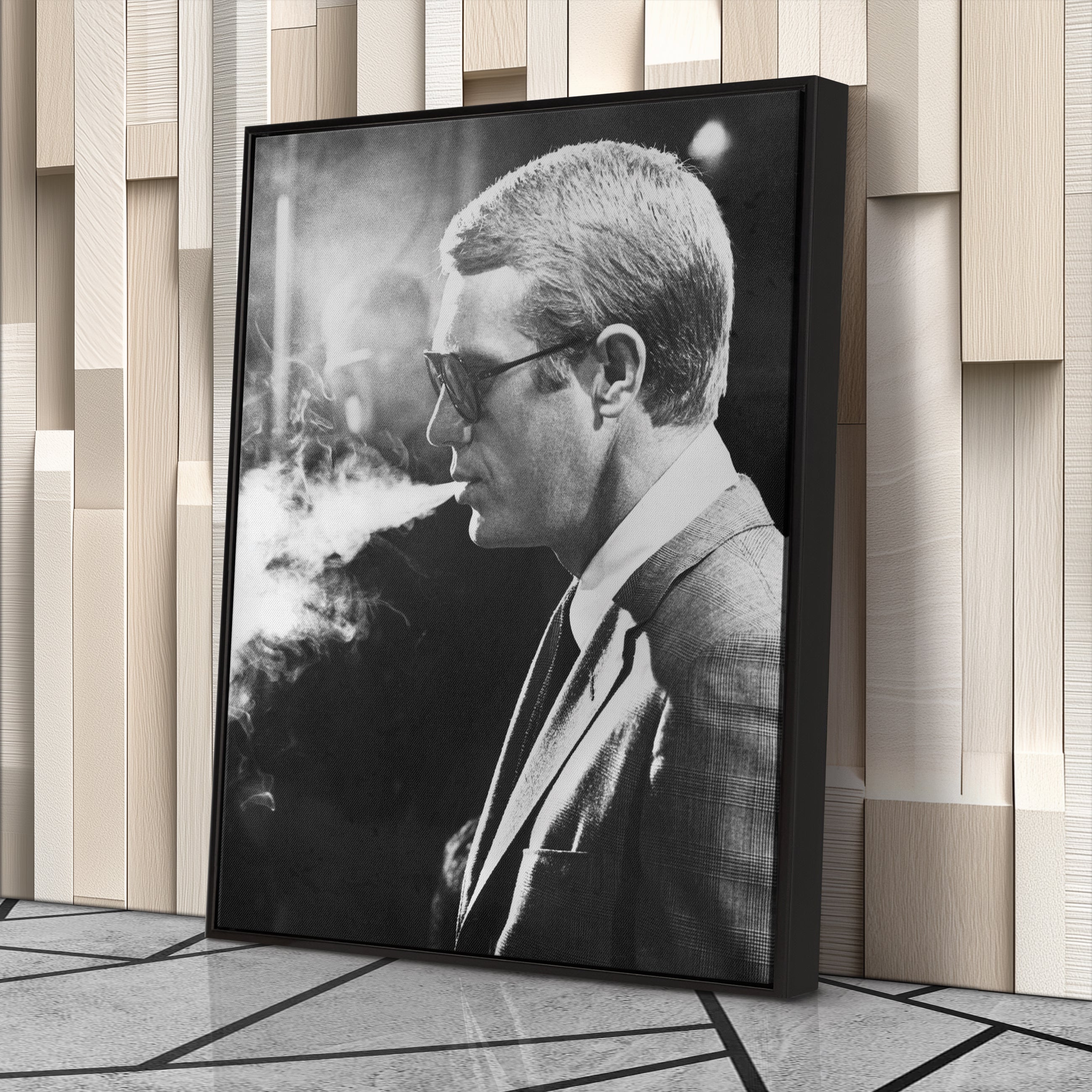 Steve McQueen Canvas Art – Classic Actor Wall Decor