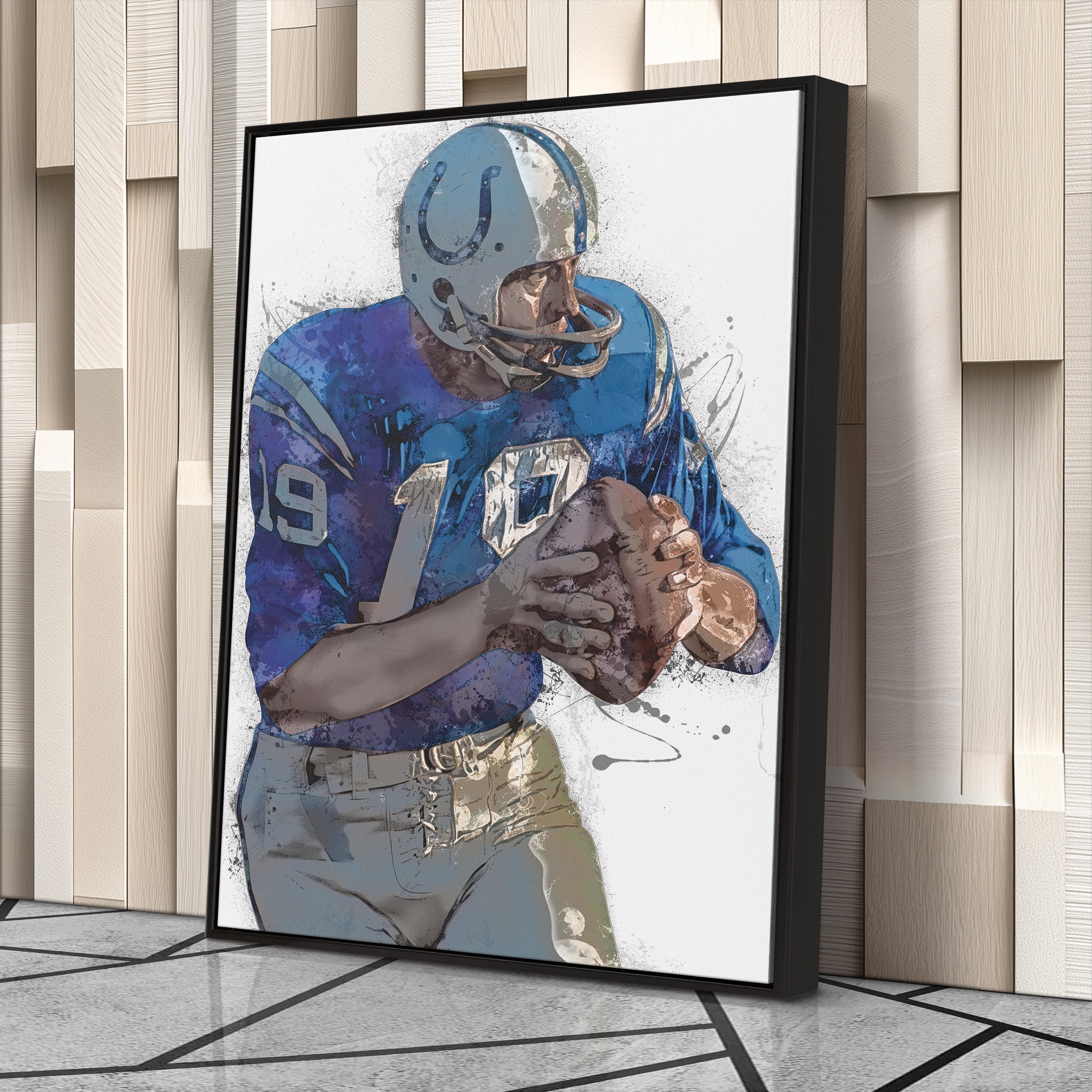 Johnny Unitas Canvas Art – Baltimore Colts Wall Decor