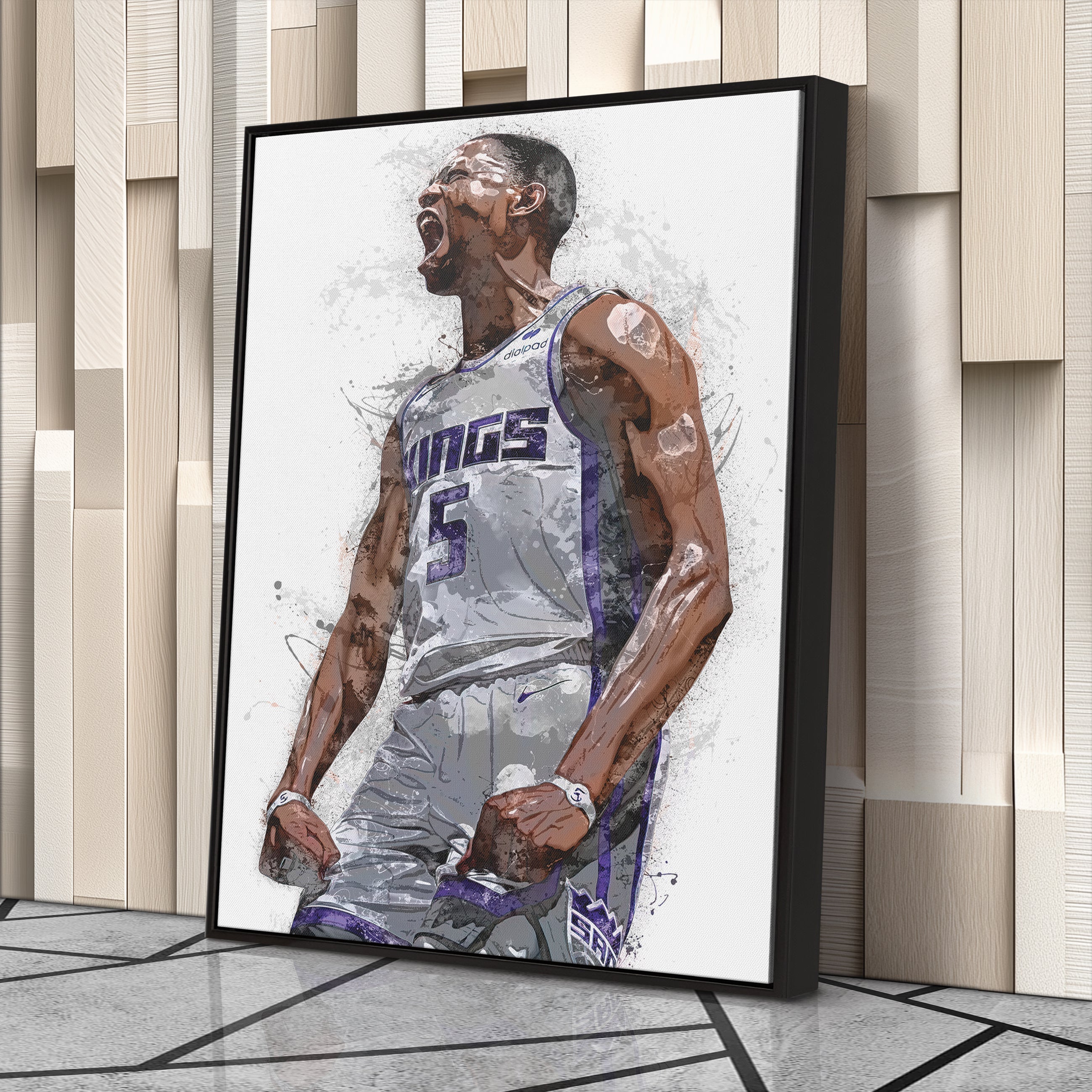 De'Aaron Fox Canvas Art – Sacramento Kings Wall Decor