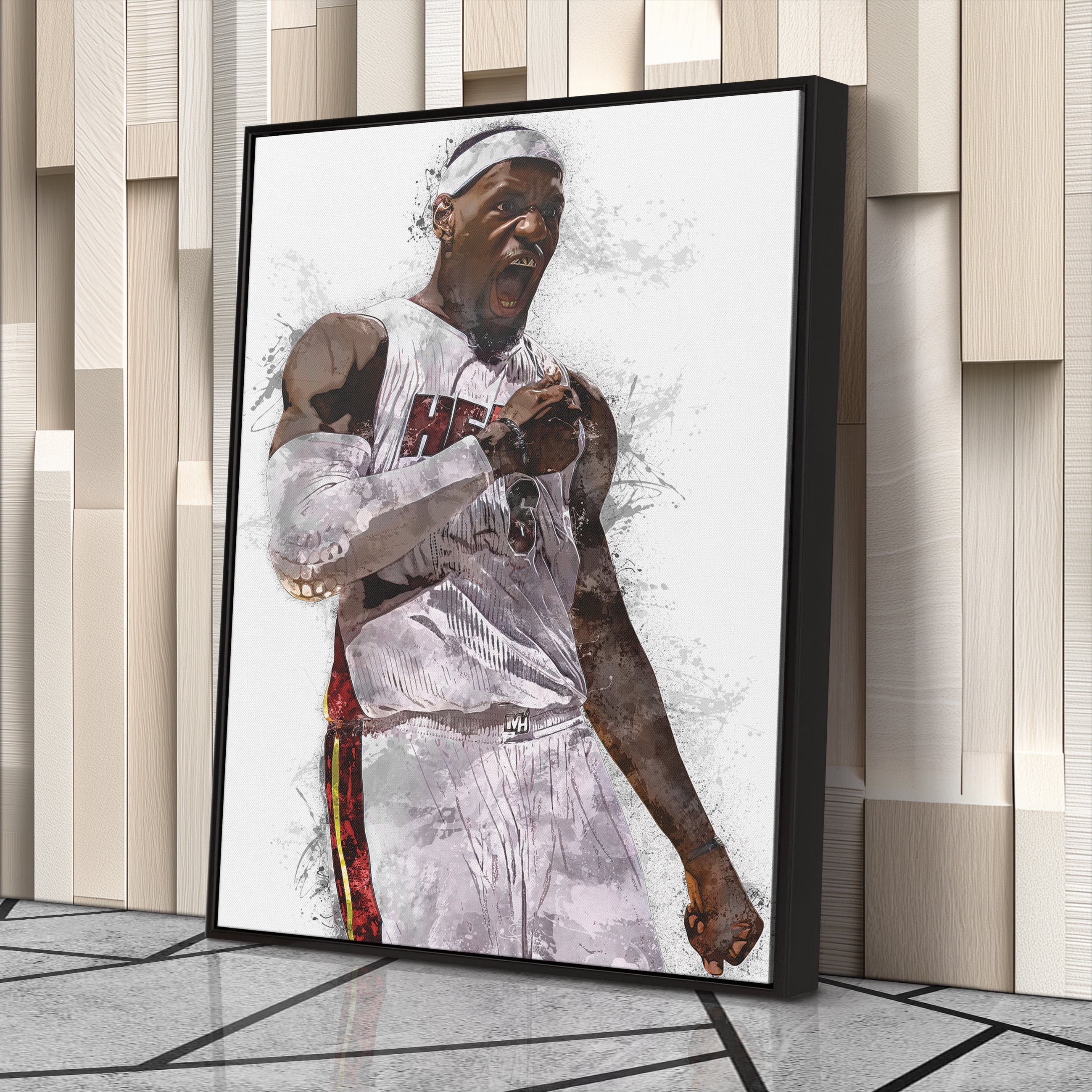 LeBron James Canvas Art – Miami Heat Wall Decor
