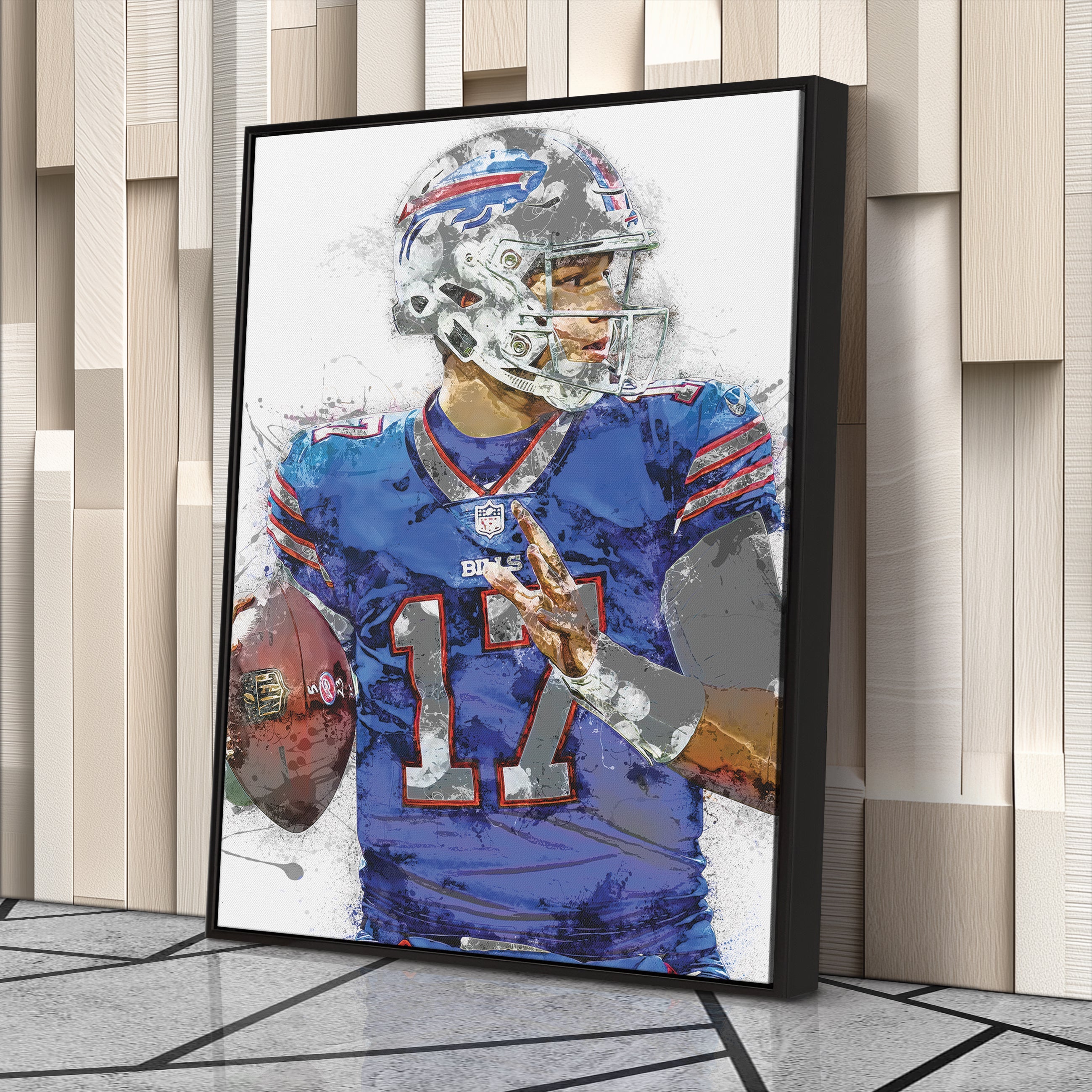Josh Allen Canvas Art – Buffalo Bills Wall Decor