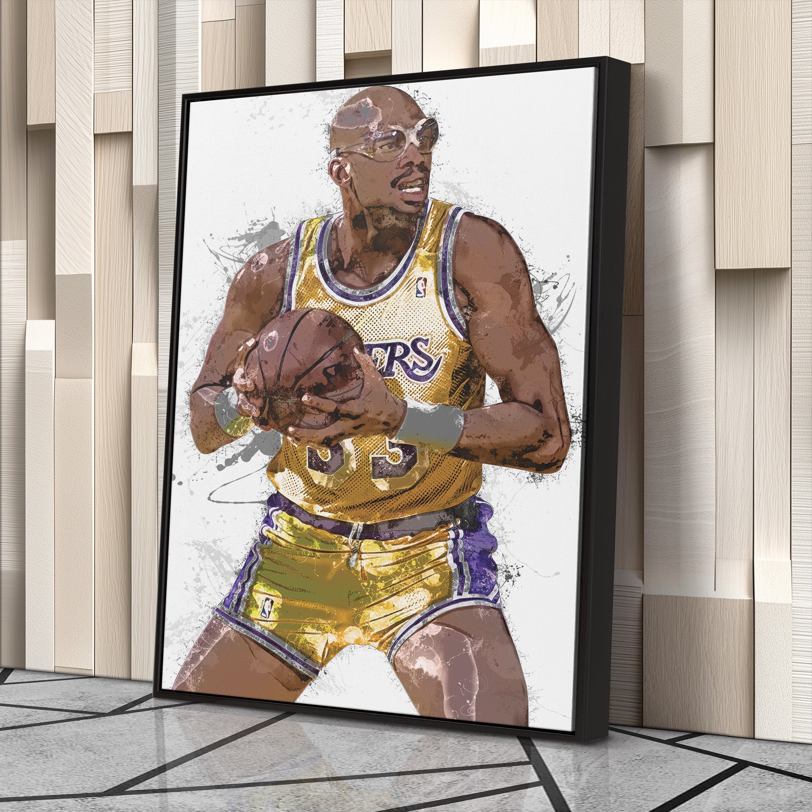 Kareem Abdul-Jabbar Canvas Art – Los Angeles Lakers Wall Decor