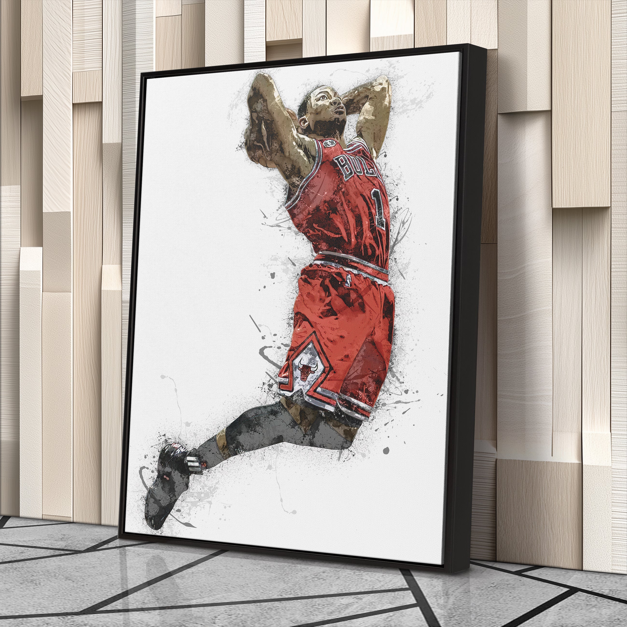 Derrick Rose Canvas Art – Chicago Bulls Wall Decor