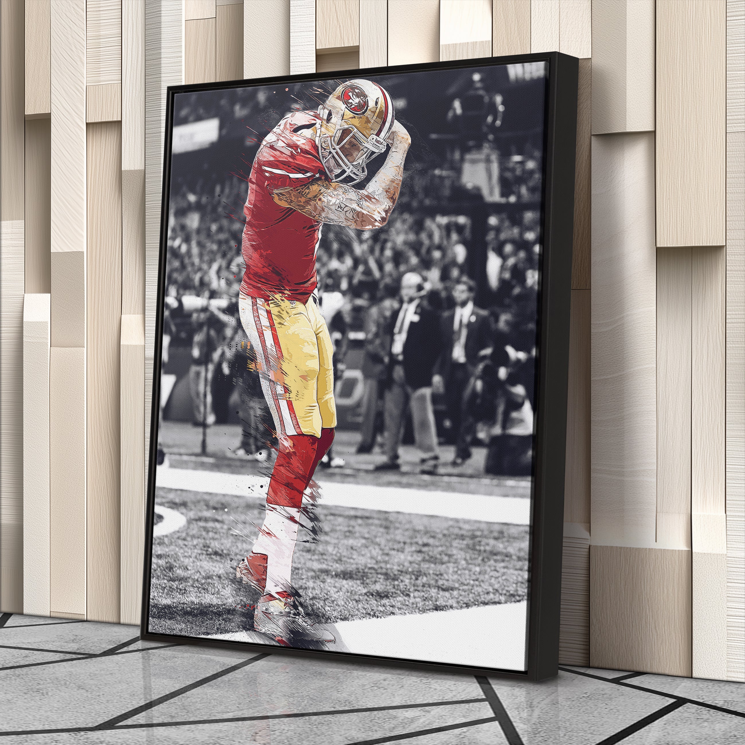 Colin Kaepernick Canvas Art – 49ers Celebration Wall Decor