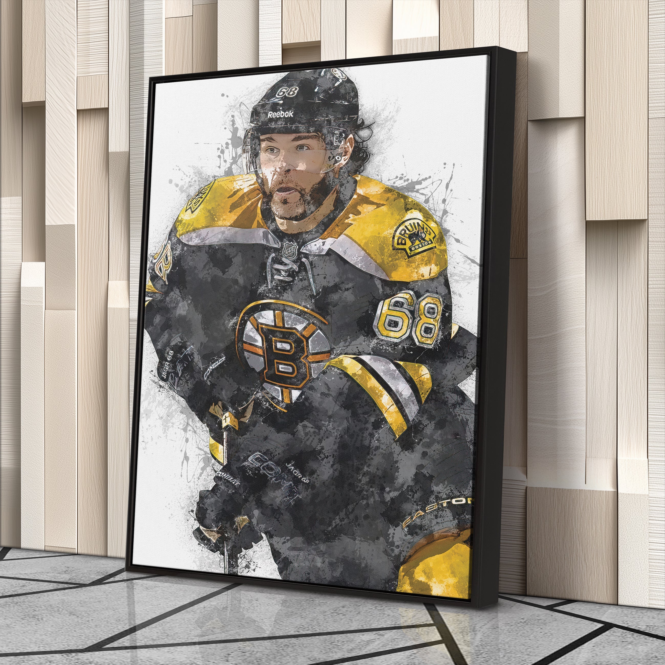 Jaromir Jagr Canvas Art – Boston Bruins Wall Decor