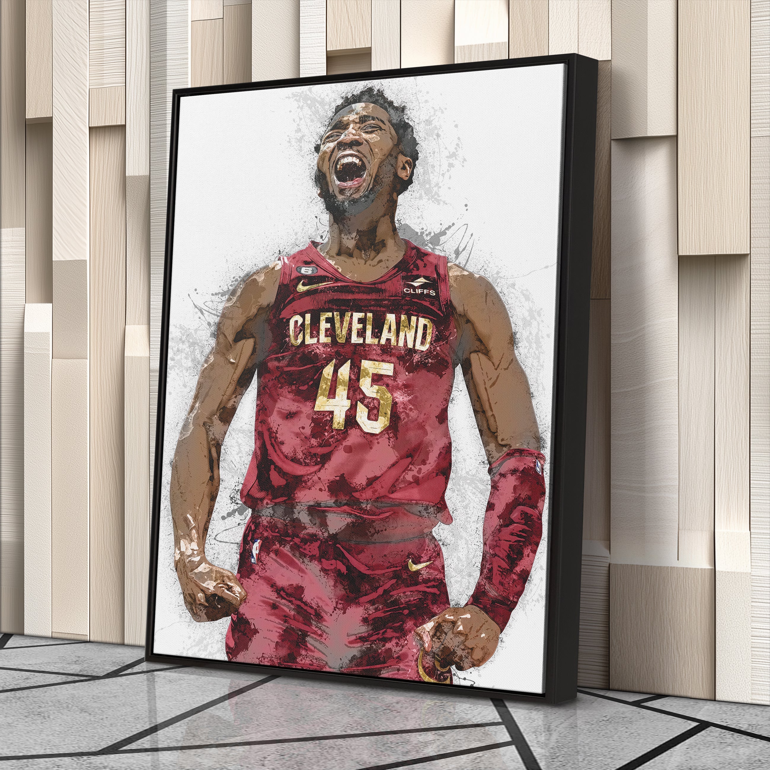 Donovan Mitchell Canvas Art – Cleveland Cavaliers Wall Decor