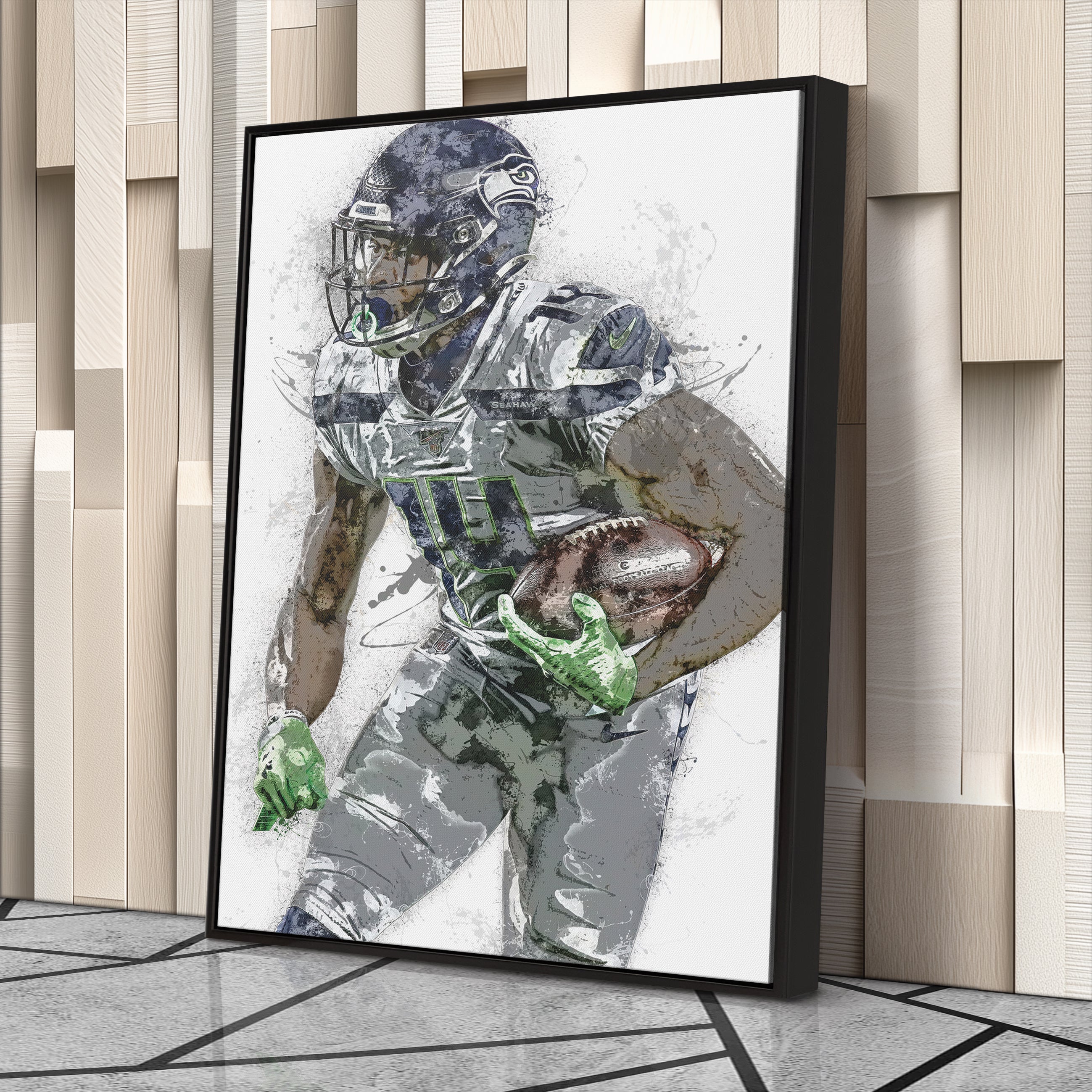 DK Metcalf Canvas Art – Seattle Seahawks Wall Decor