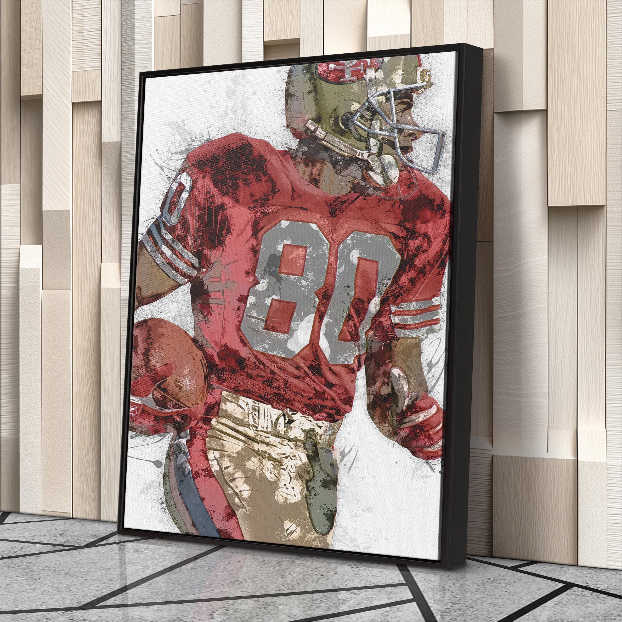Jerry Rice Canvas Art – San Francisco 49ers Wall Decor