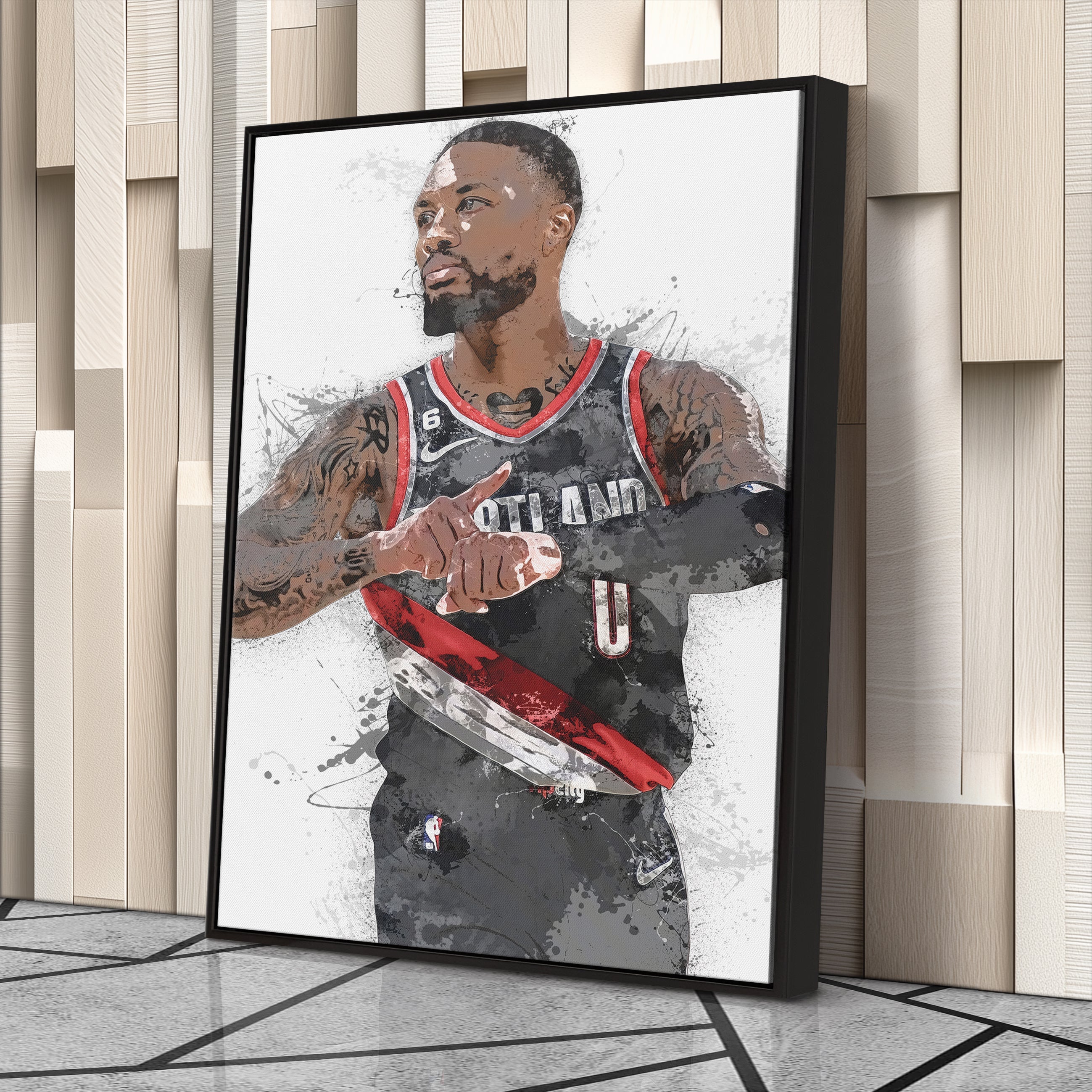 Damian Lillard Canvas Art – Portland Trail Blazers Superstar Wall Decor