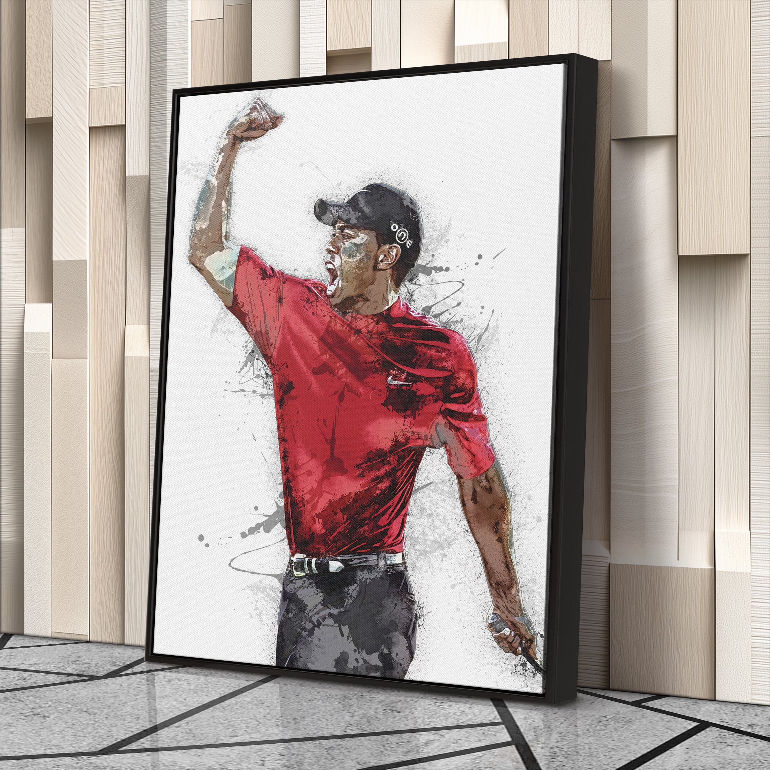Tiger Woods Canvas Art – Masters Celebration Wall Decor