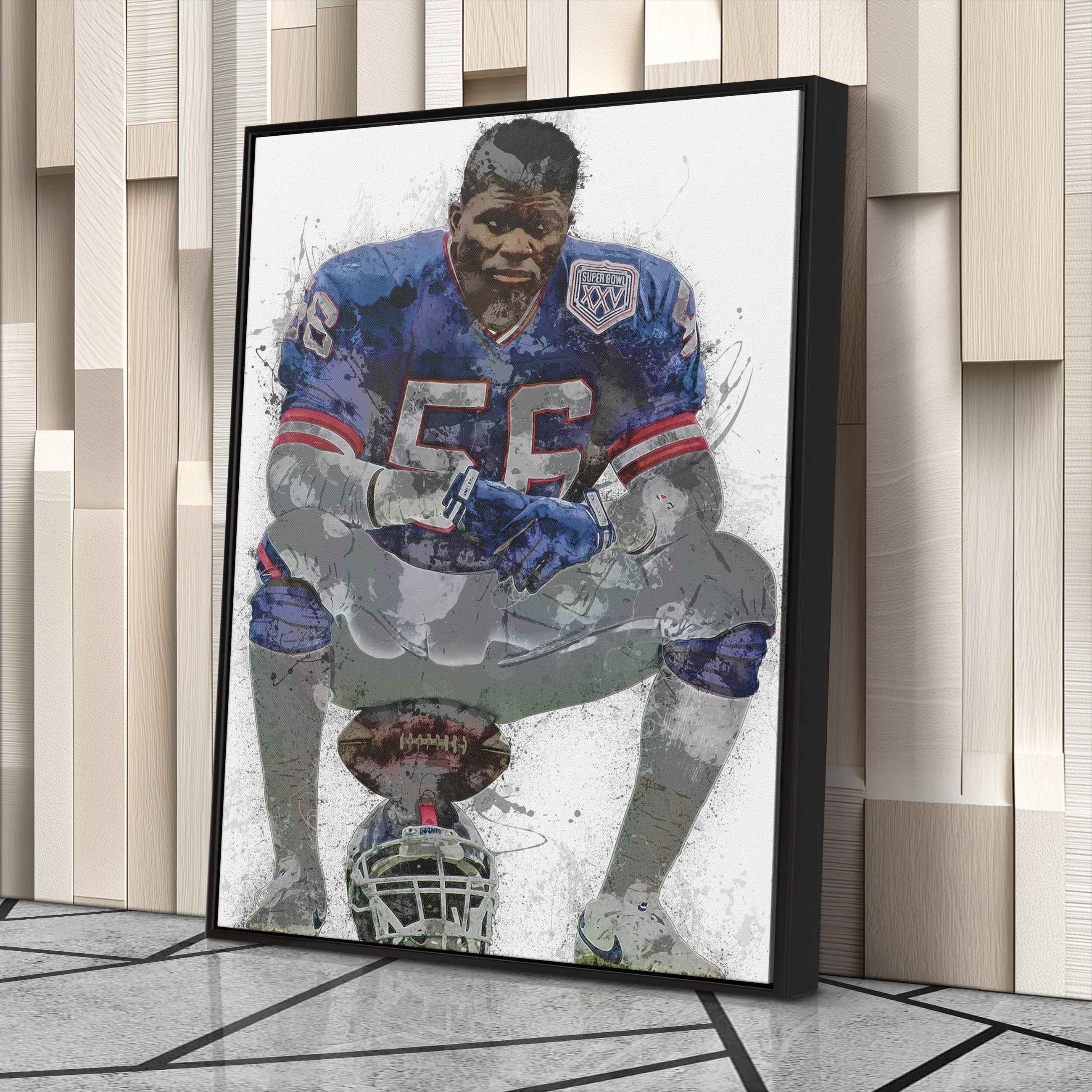 Lawrence Taylor Canvas Art – New York Giants Wall Decor