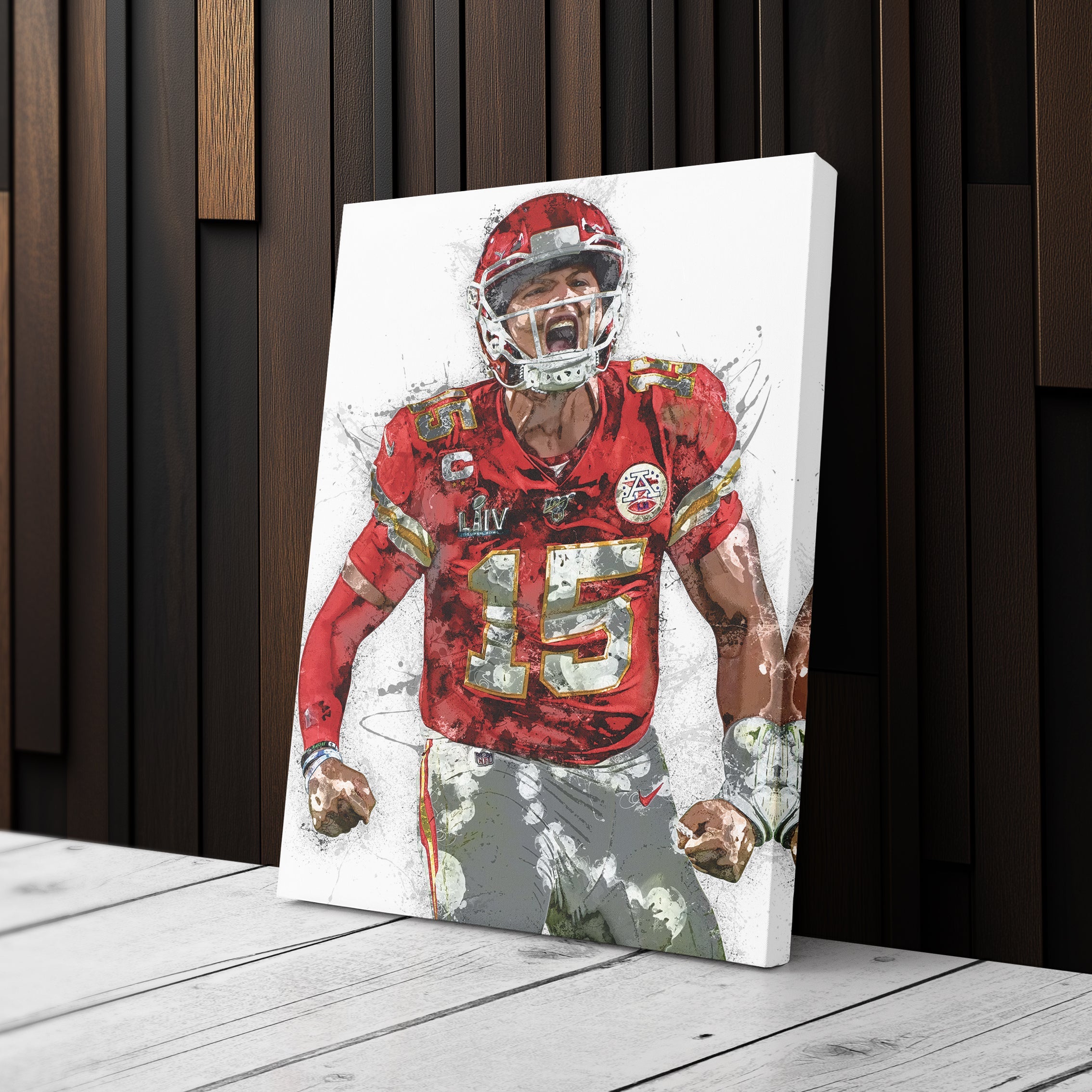 Patrick Mahomes Canvas Art – Kansas City Chiefs Wall Decor