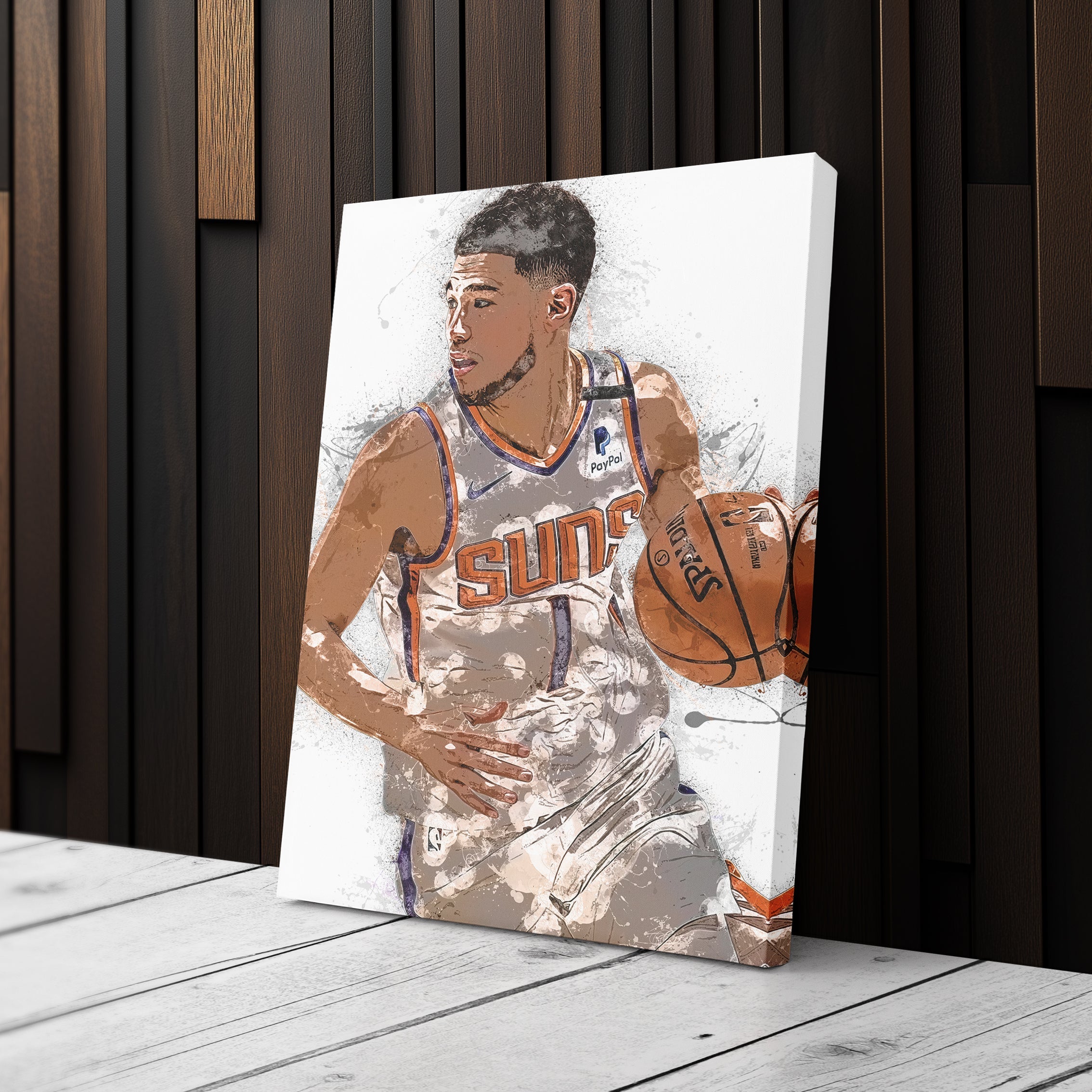 Devin Booker Canvas Art – Phoenix Suns Superstar Wall Decor