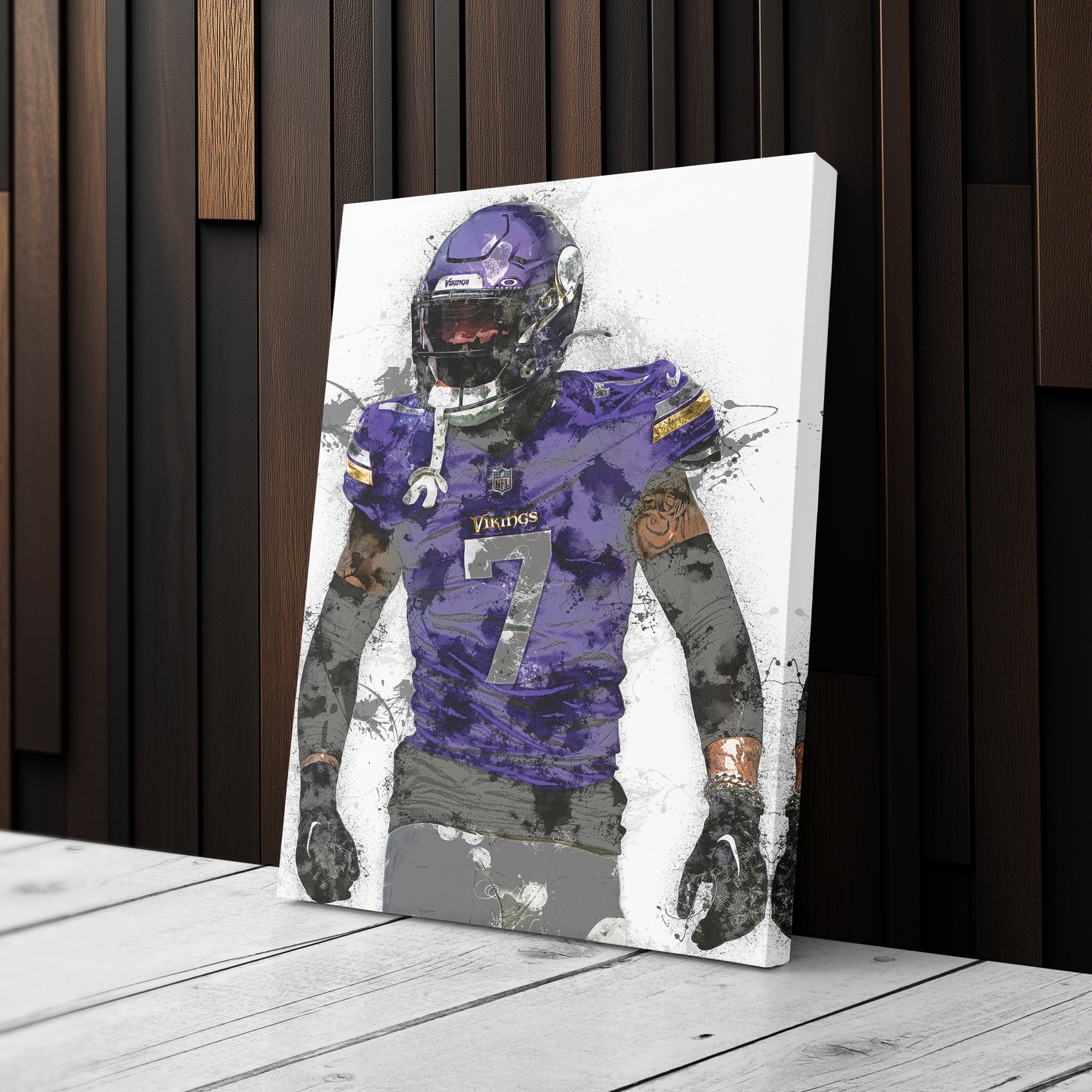 Byron Murphy Jr. Canvas Art – Minnesota Vikings Wall Decor