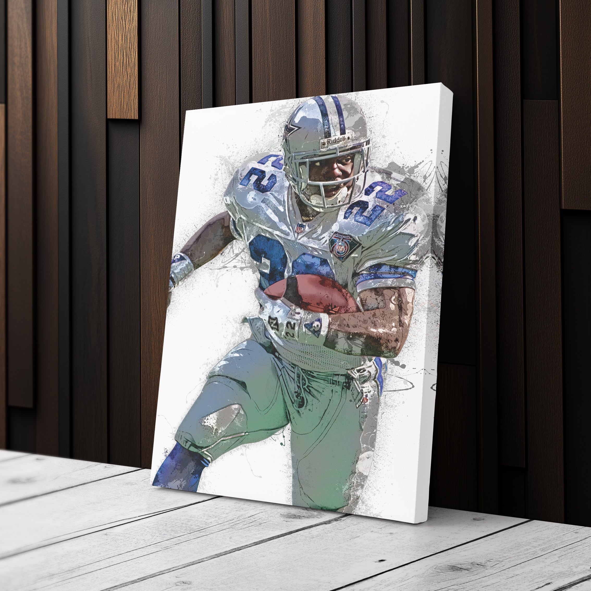 Emmitt Smith Canvas Art – Dallas Cowboys Wall Decor