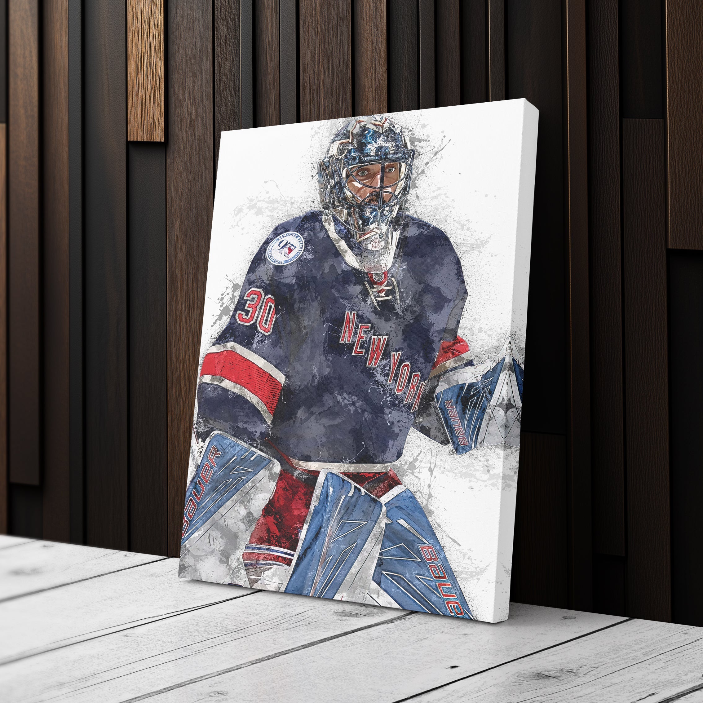Henrik Lundqvist Canvas Art – New York Rangers Wall Decor